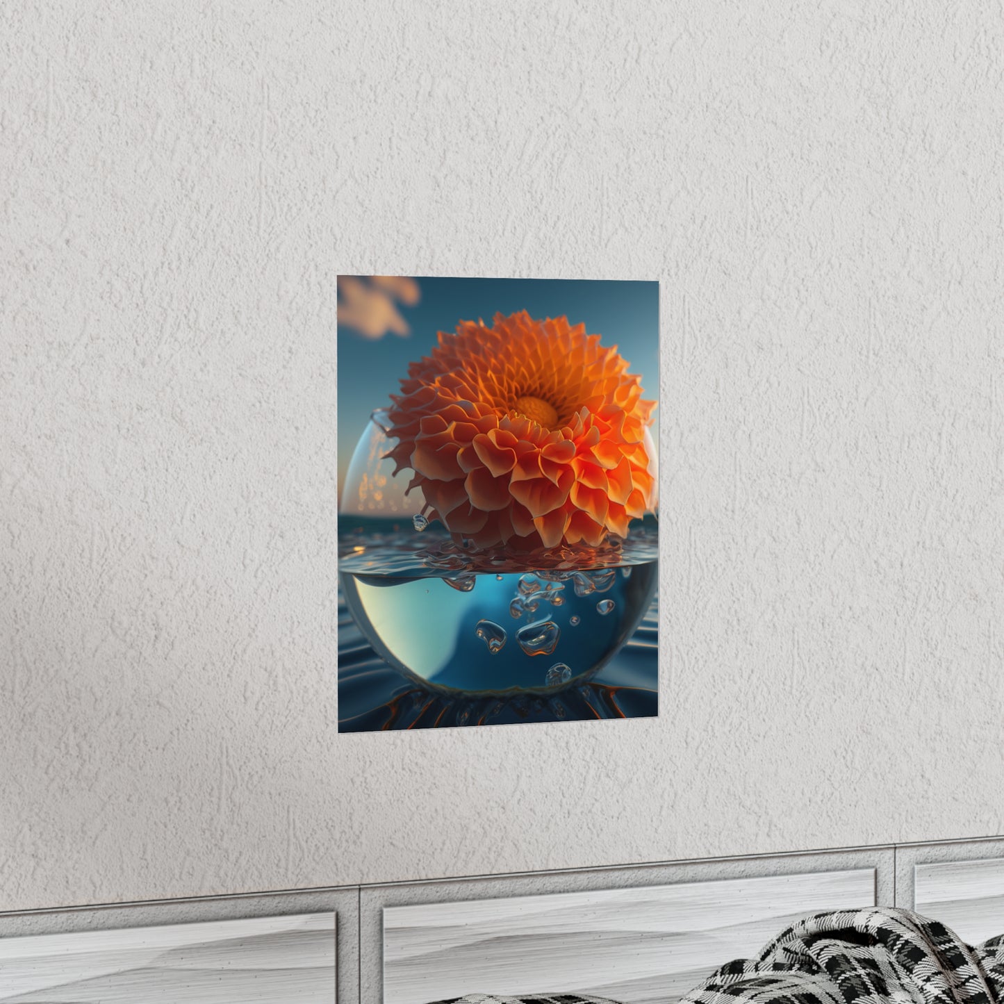 Premium Matte Vertical Posters Dahlia Orange 4