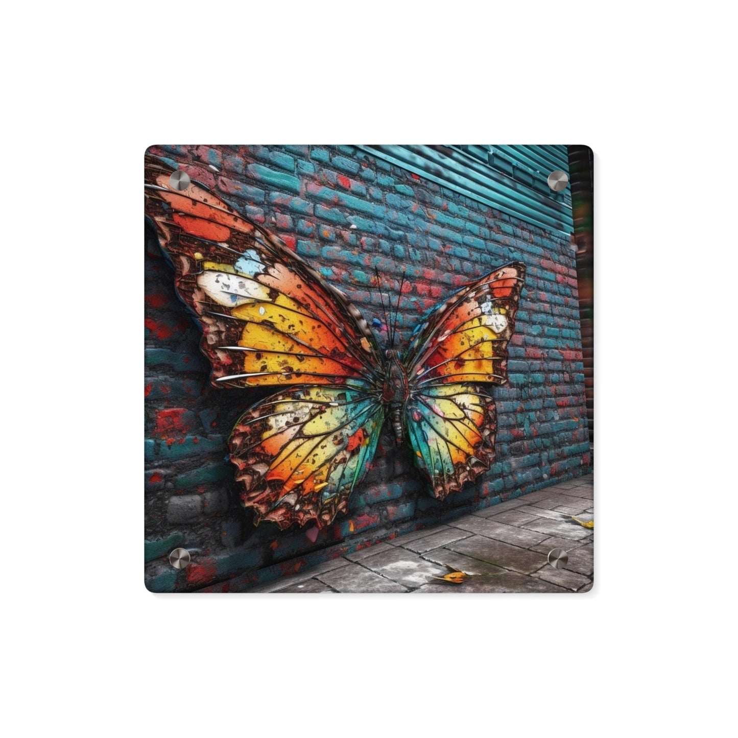 Acrylic Wall Art Panels Liquid Street Butterfly 2