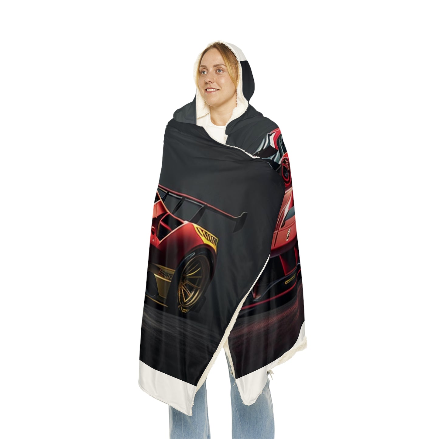 Snuggle Hooded Blanket Ferrari Red 3