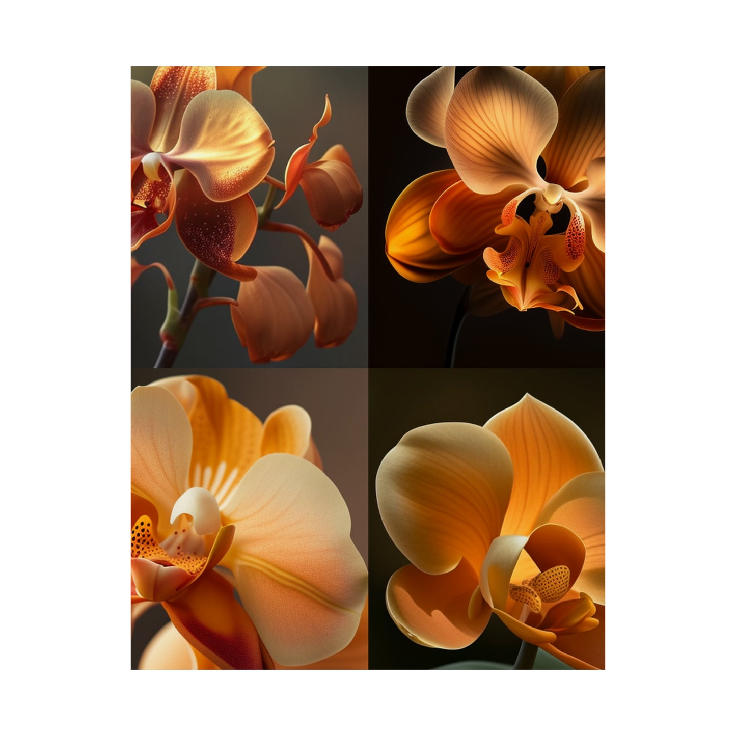 Premium Matte Vertical Posters Orange Orchid 5