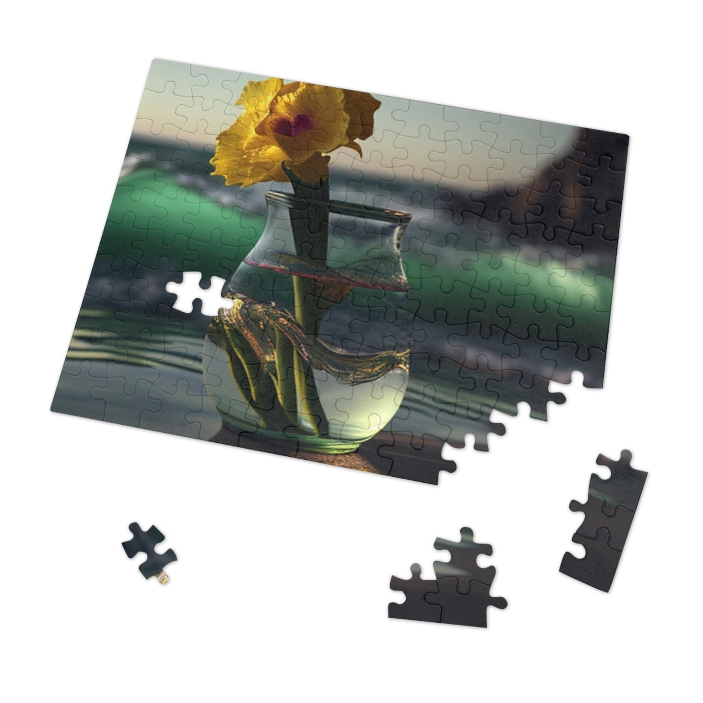 Jigsaw Puzzle (30, 110, 252, 500,1000-Piece) Yellow Gladiolus glass 1
