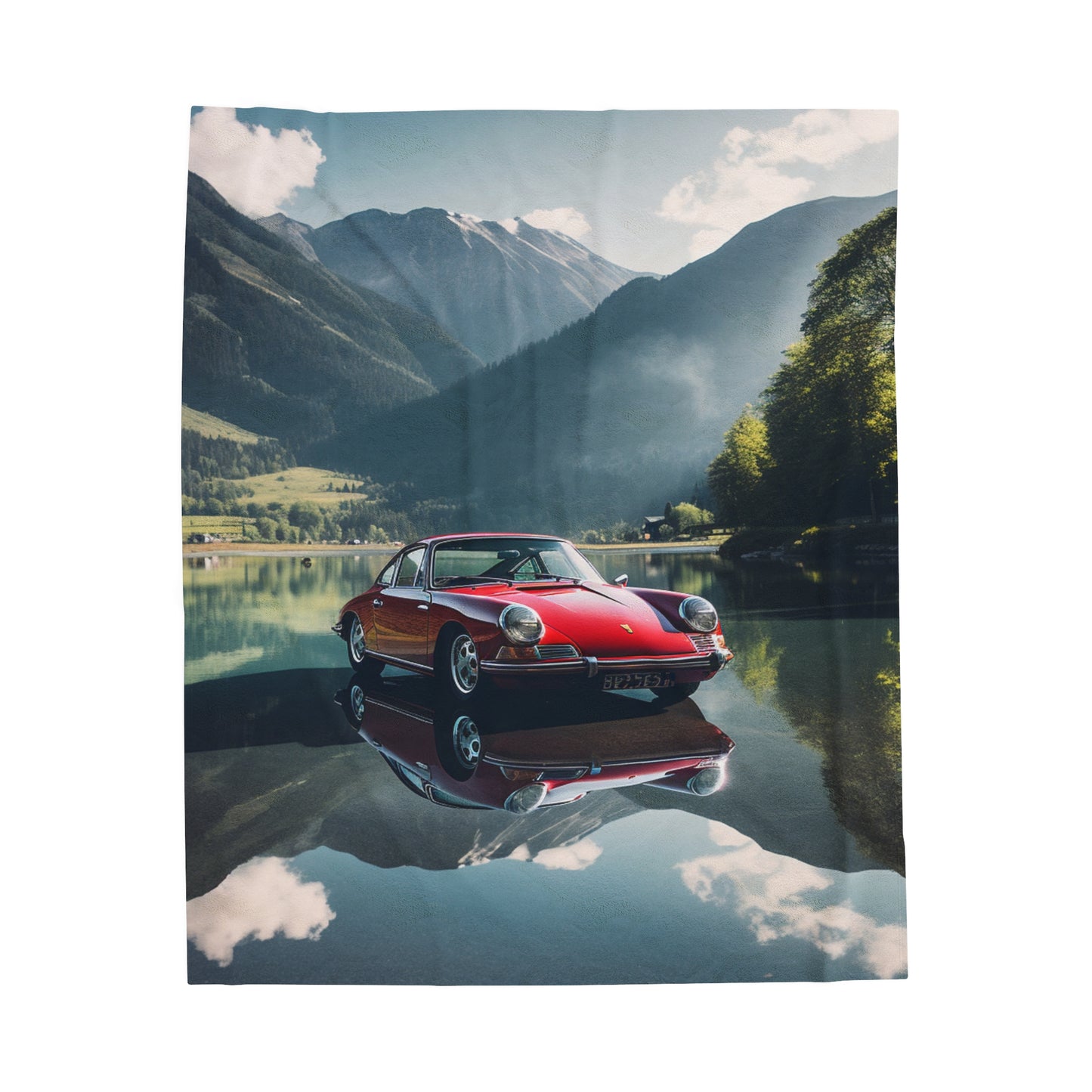 Velveteen Plush Blanket Porsche Lake 3