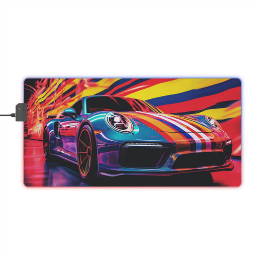 LED Gaming Mouse Pad Macro American Flag Porsche 2