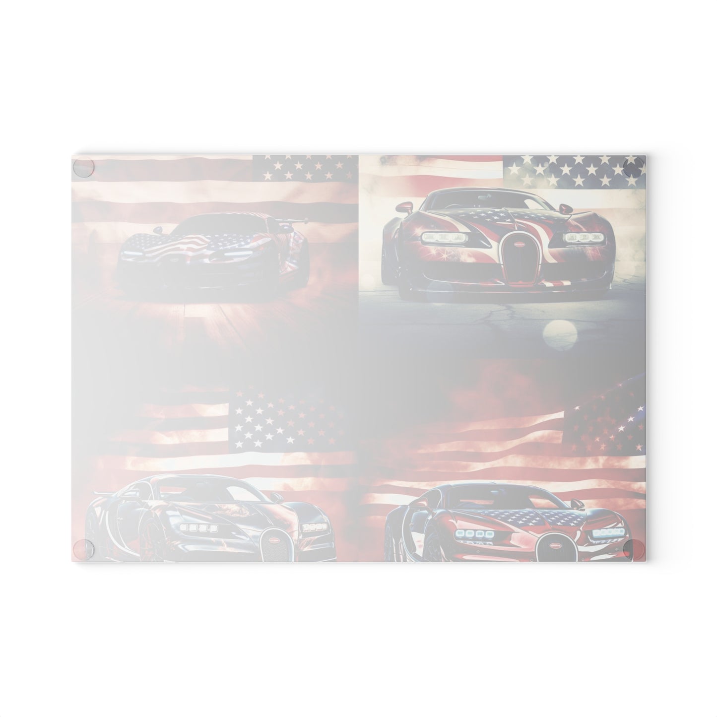 Glass Cutting Board Abstract American Flag Background Bugatti 5