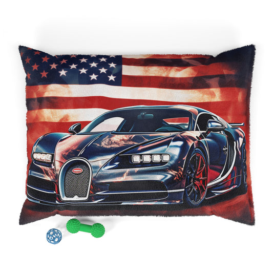Pet Bed Abstract American Flag Background Bugatti 4