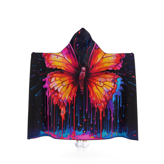 Hooded Blanket Pink Butterfly Flair 4