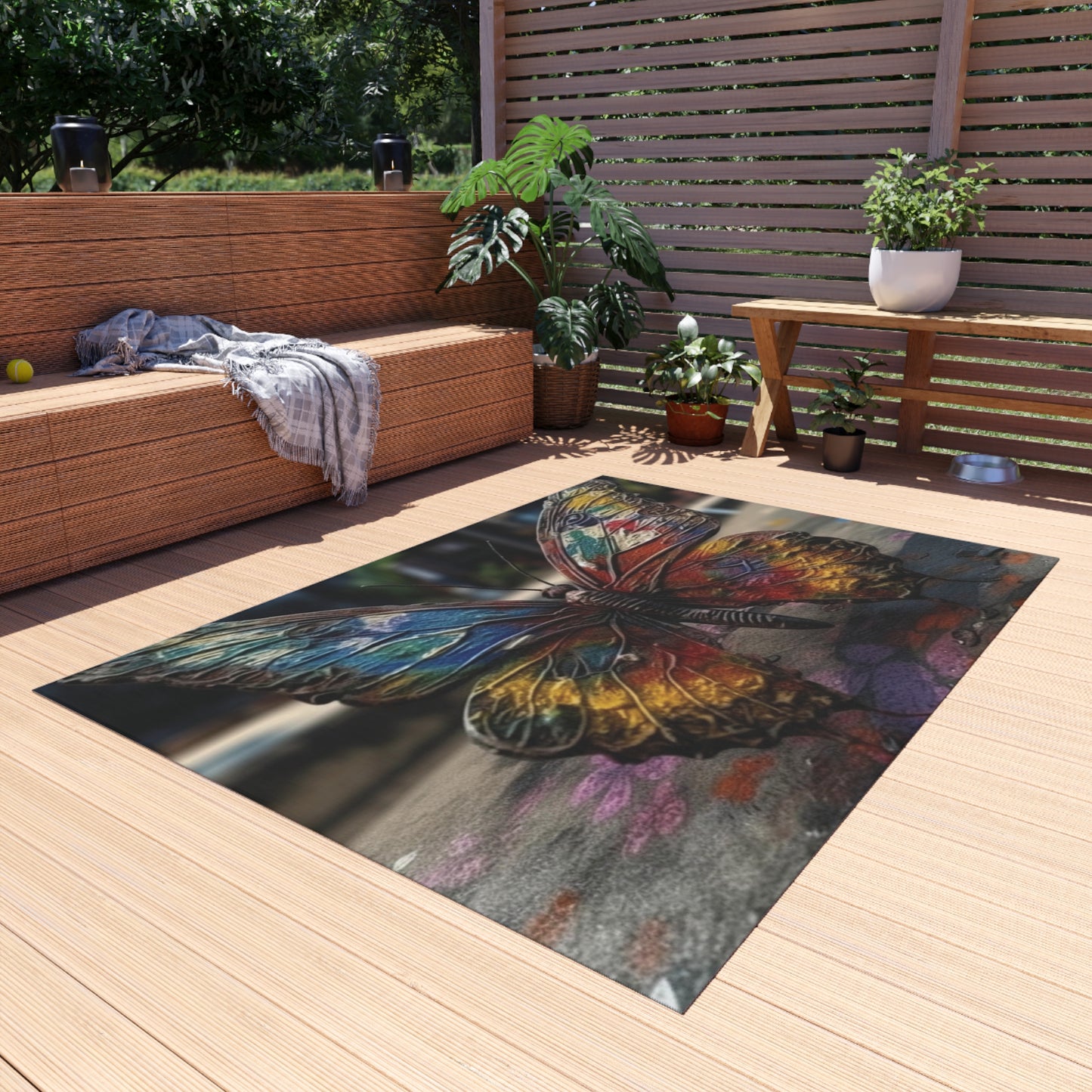 Outdoor Rug  Liquid Street Butterfly 3