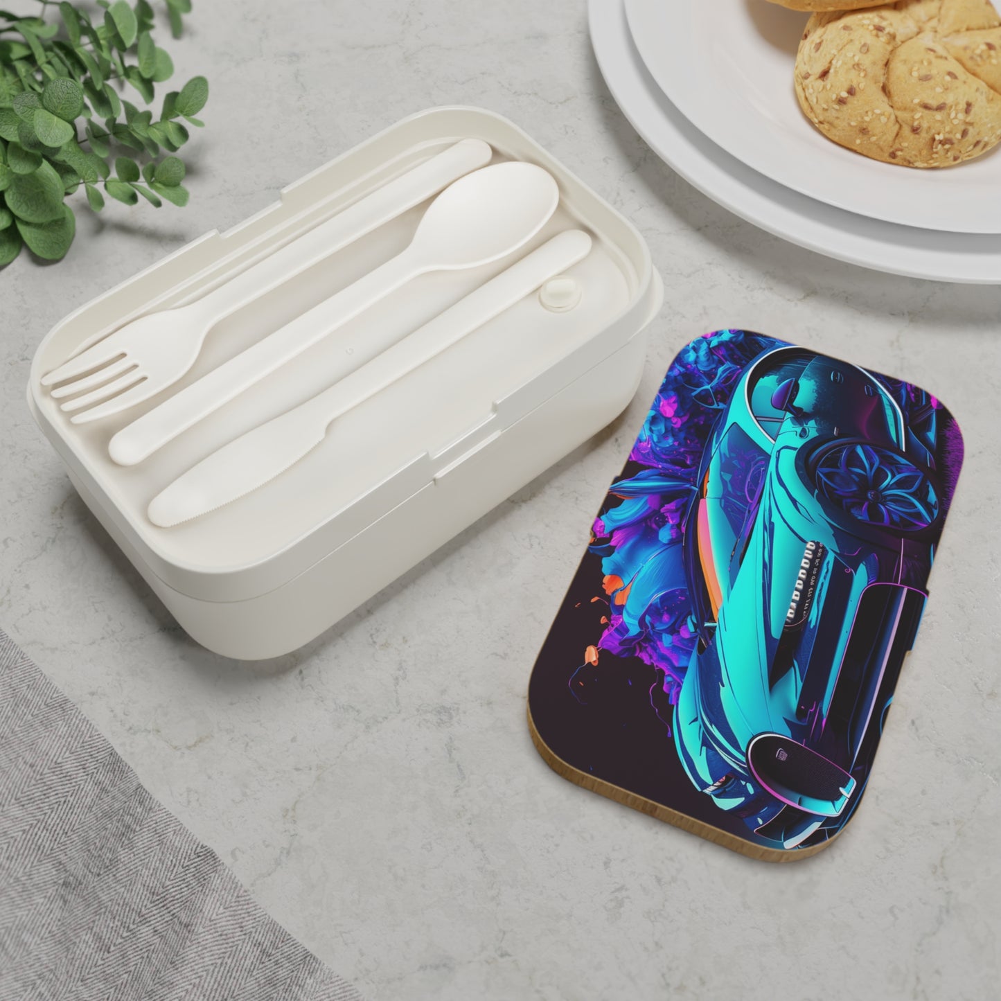 Bento Lunch Box Bugatti Neon Chiron 3