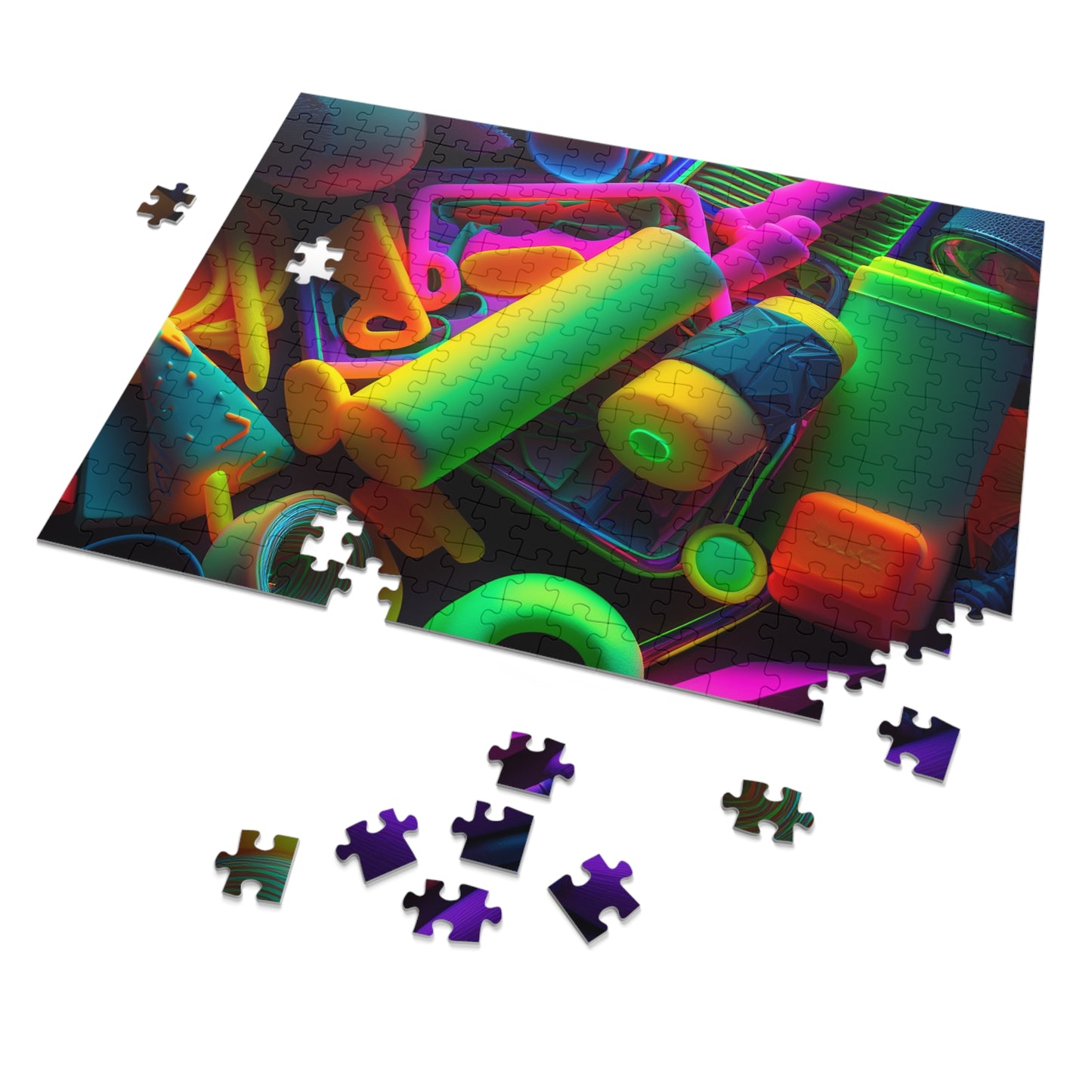 Jigsaw Puzzle (30, 110, 252, 500,1000-Piece) Neon Glow 3