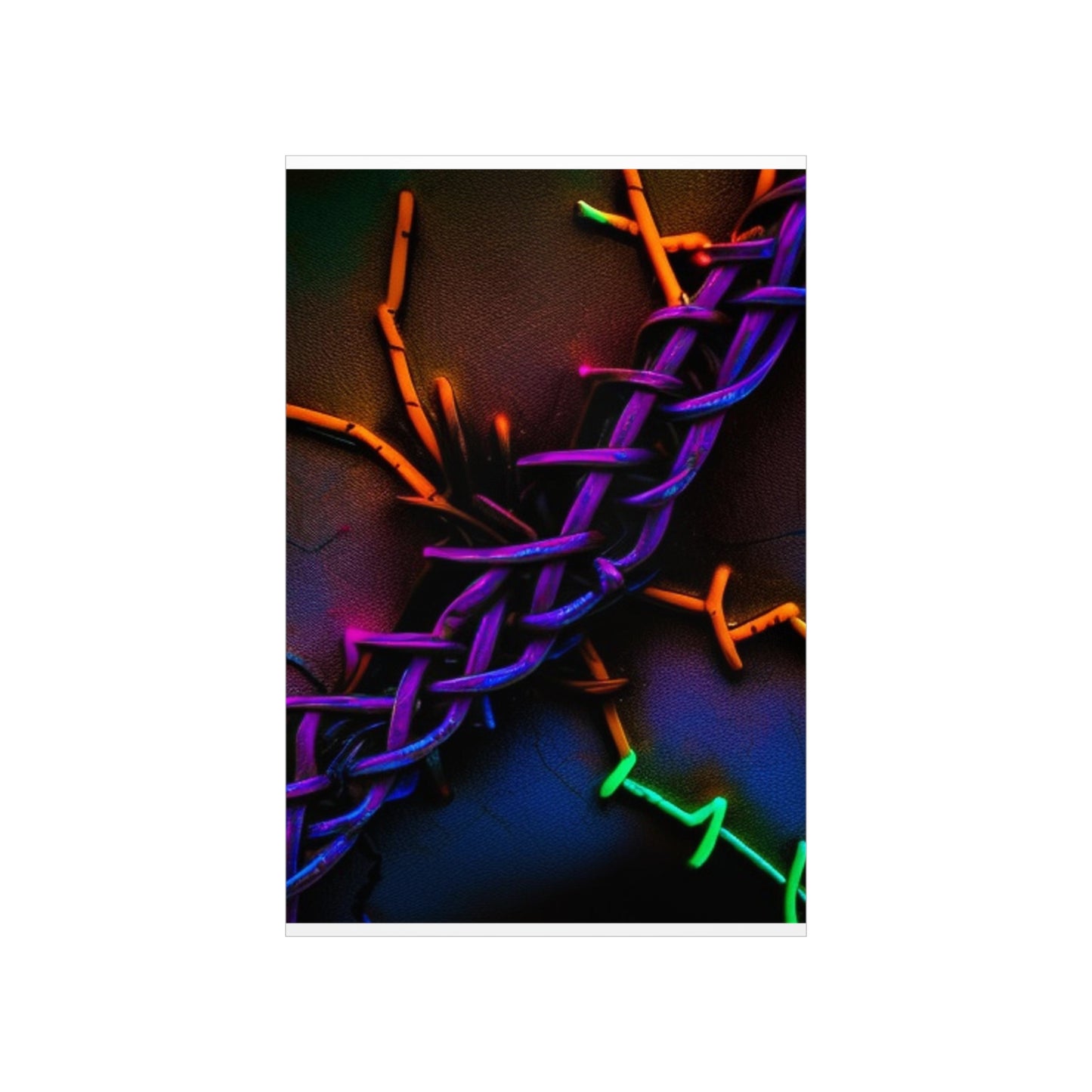 Premium Matte Vertical Posters Macro Neon Barbs 2