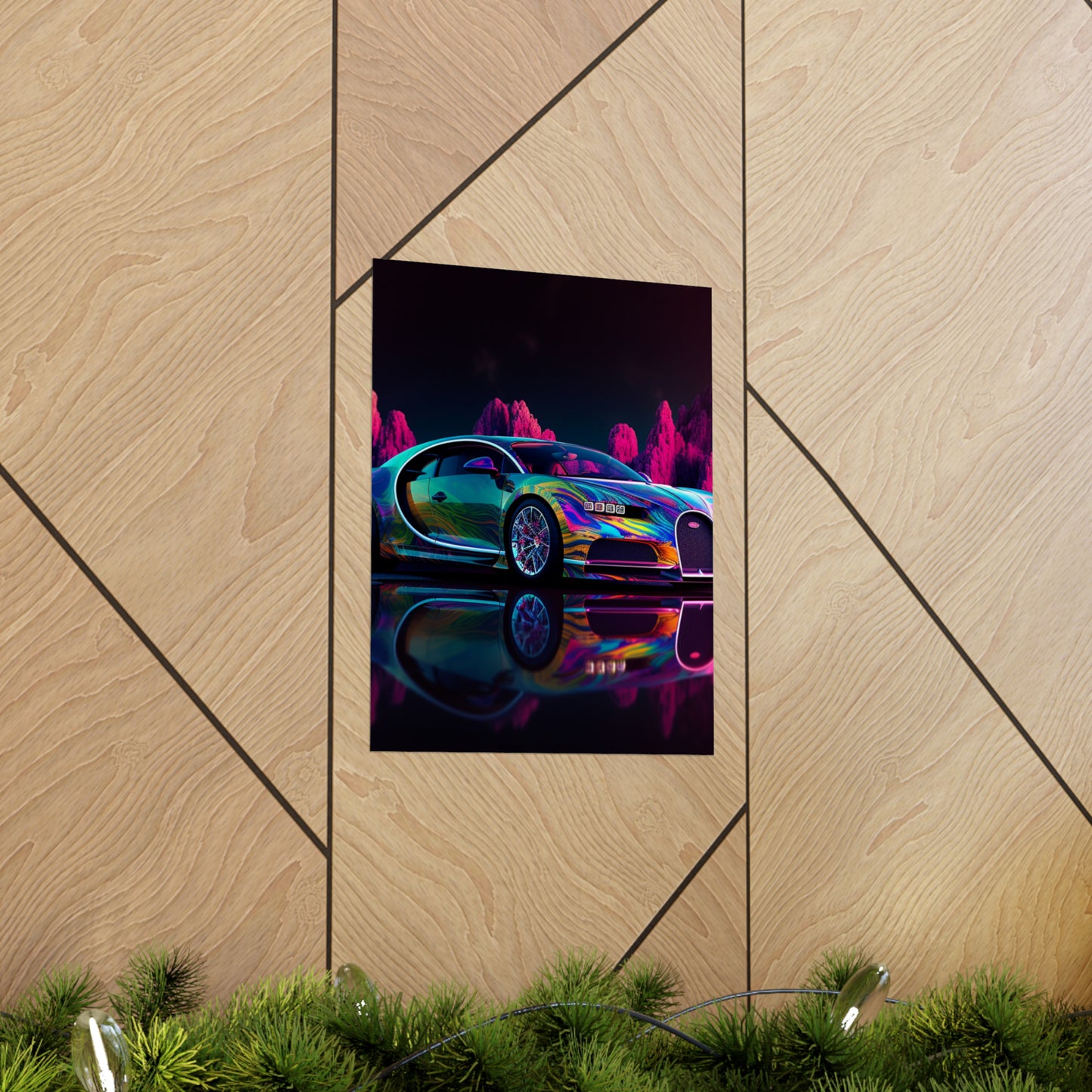 Premium Matte Vertical Posters Florescent Bugatti Flair 2