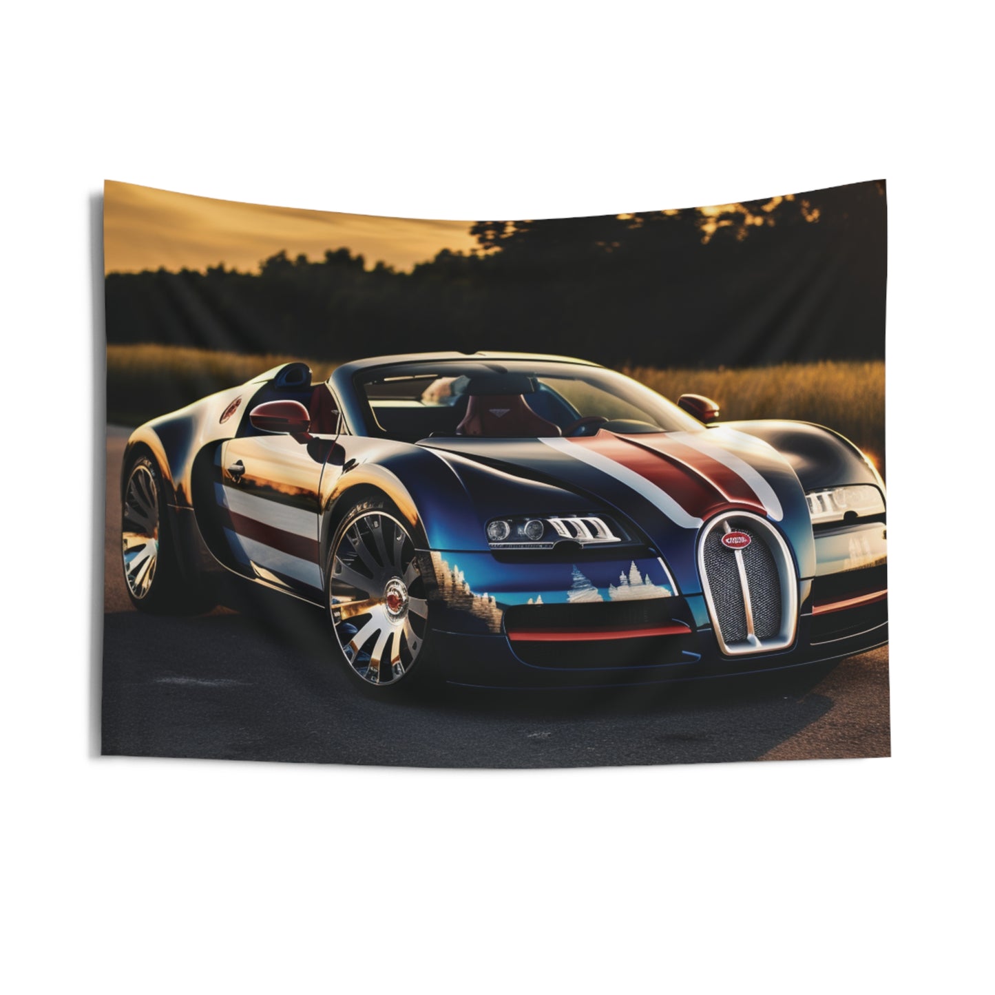 Indoor Wall Tapestries Bugatti Flag American 3