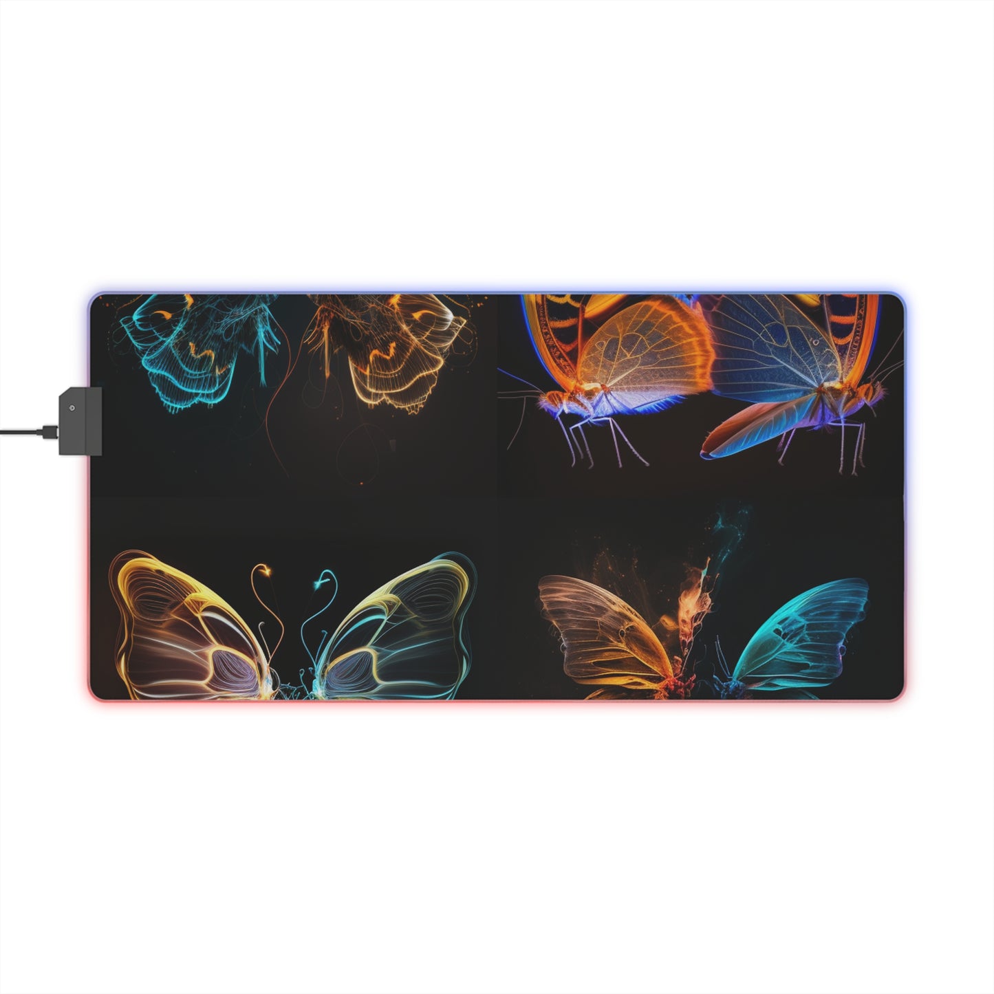 LED Gaming Mouse Pad Neon Glo Butterfly 5