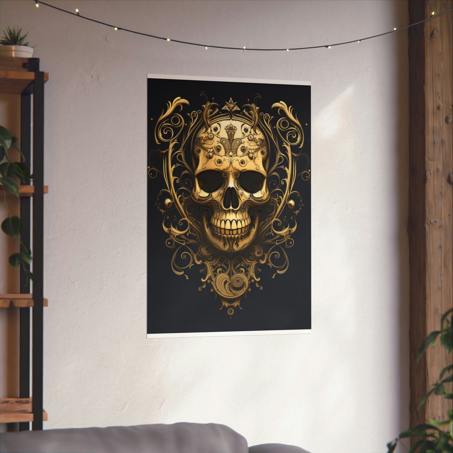 Premium Matte Vertical Posters Skull Treble Clef 3