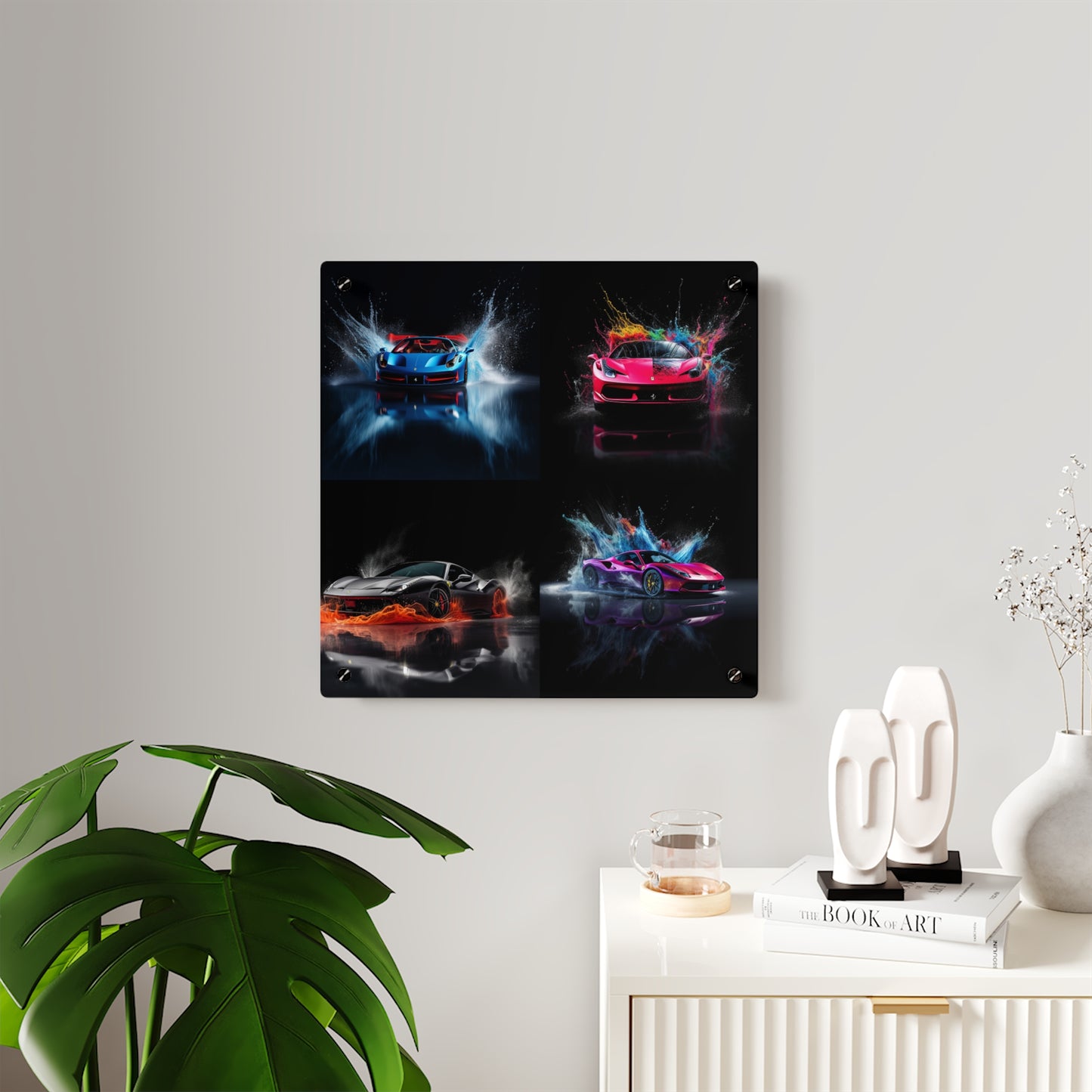 Acrylic Wall Art Panels Ferrari Water Splash 5