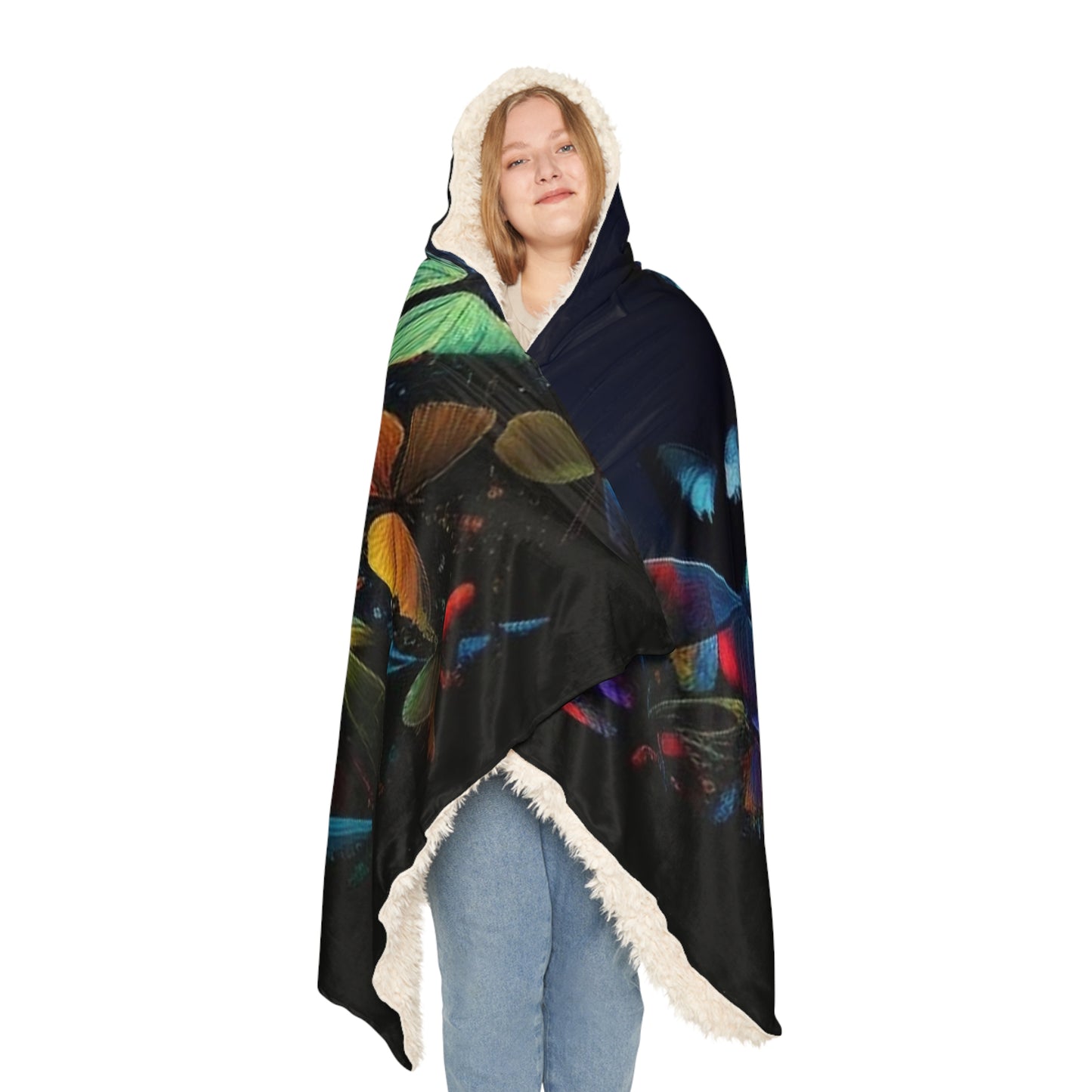 Snuggle Hooded Blanket Moon Butterfly 1