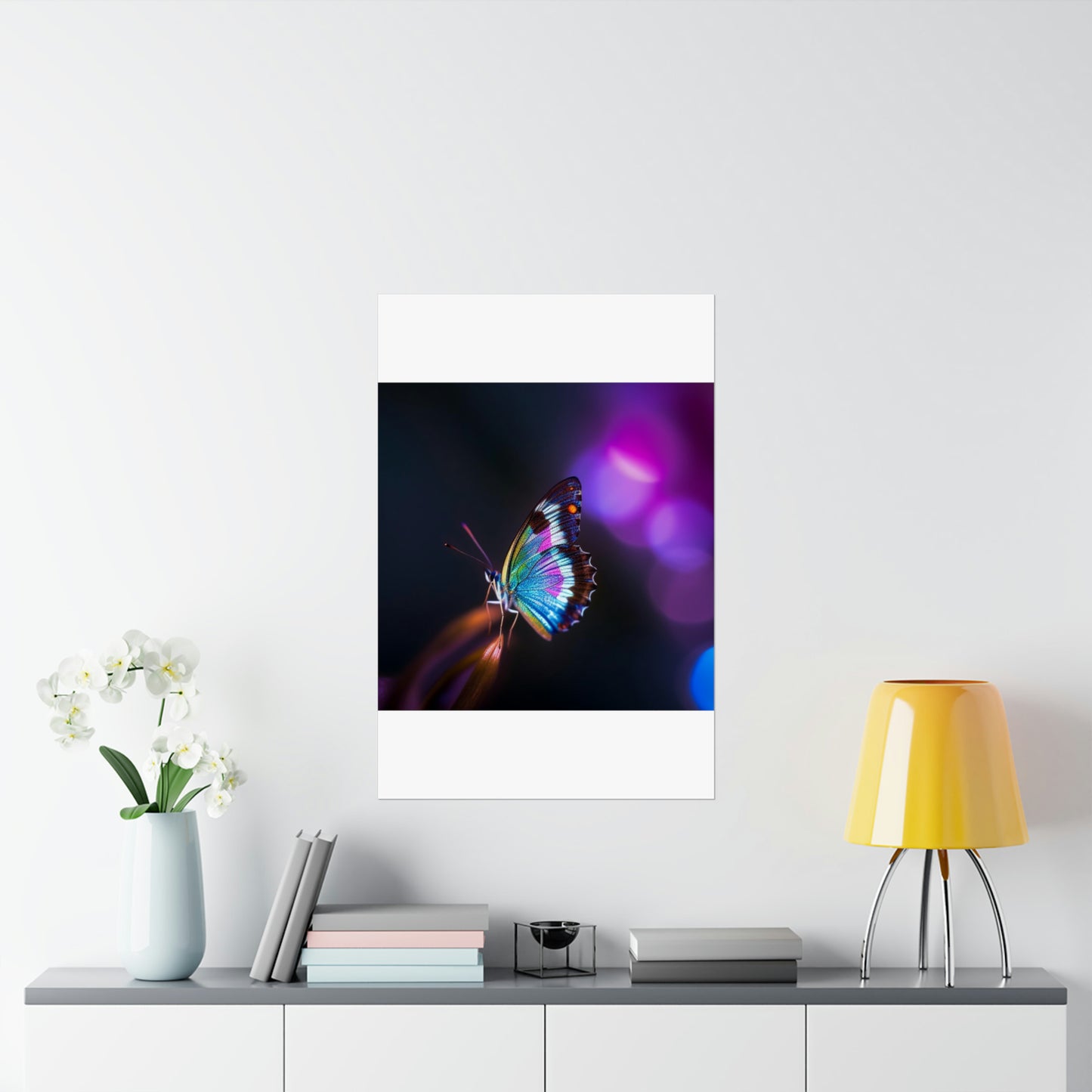 Premium Matte Vertical Posters Photo Realistic Butterfly 1