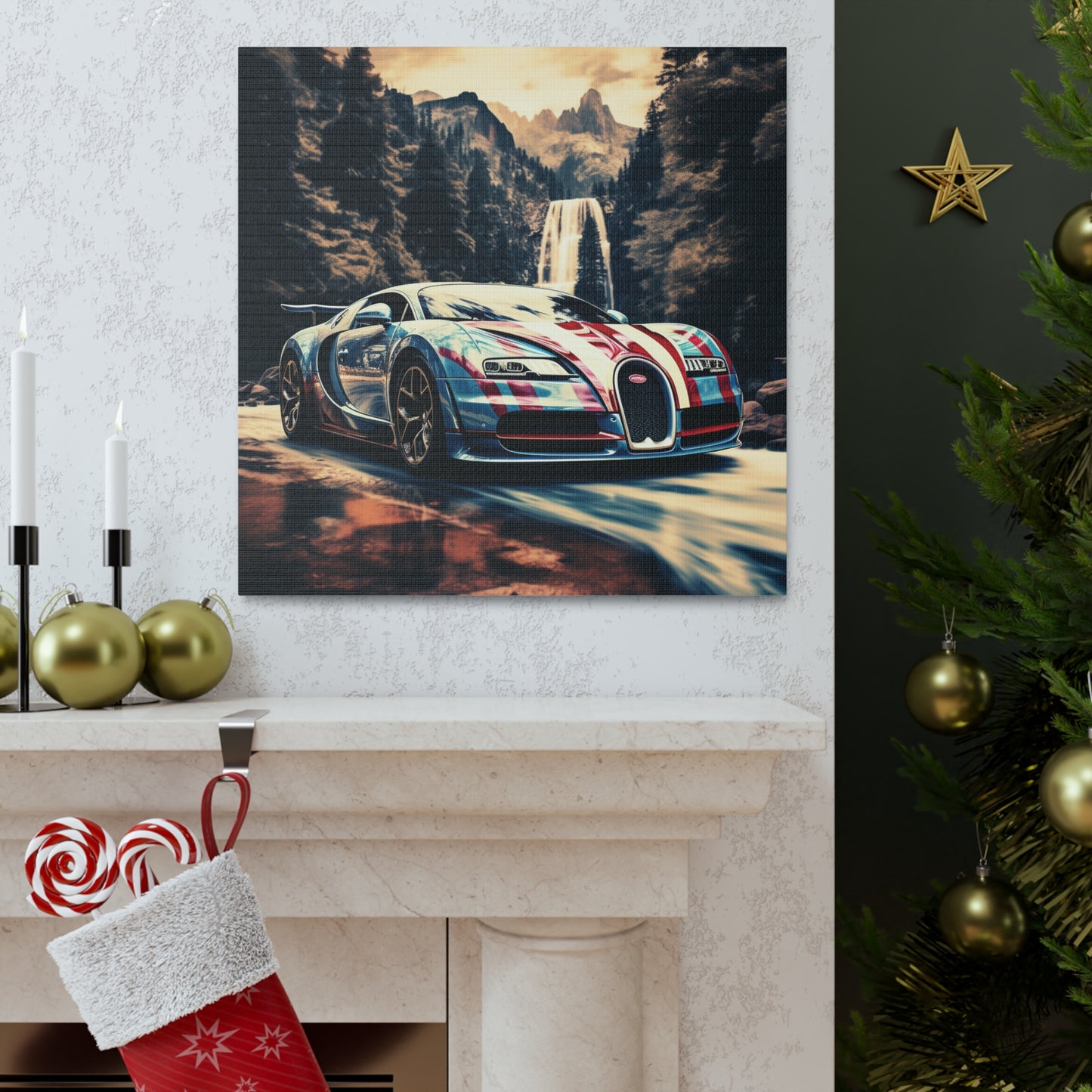 Canvas Gallery Wraps Bugatti Waterfall 1