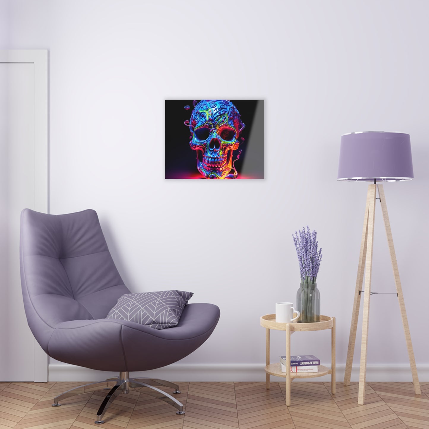 Acrylic Prints Macro Skull Color 3