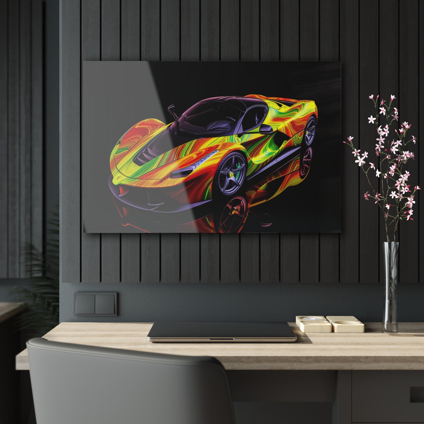 Acrylic Prints Ferrari Neon 4