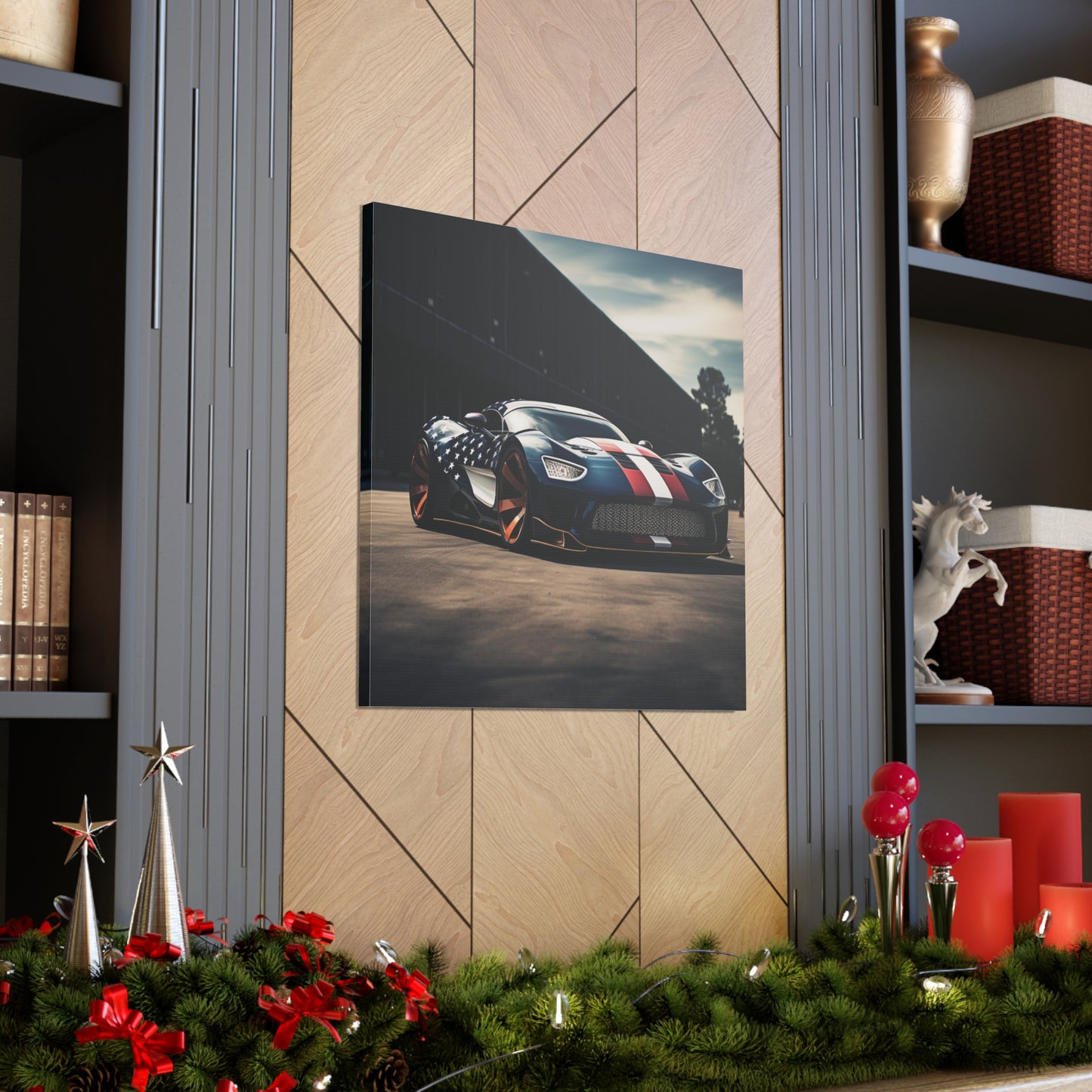 Canvas Gallery Wraps Bugatti Flag American 2