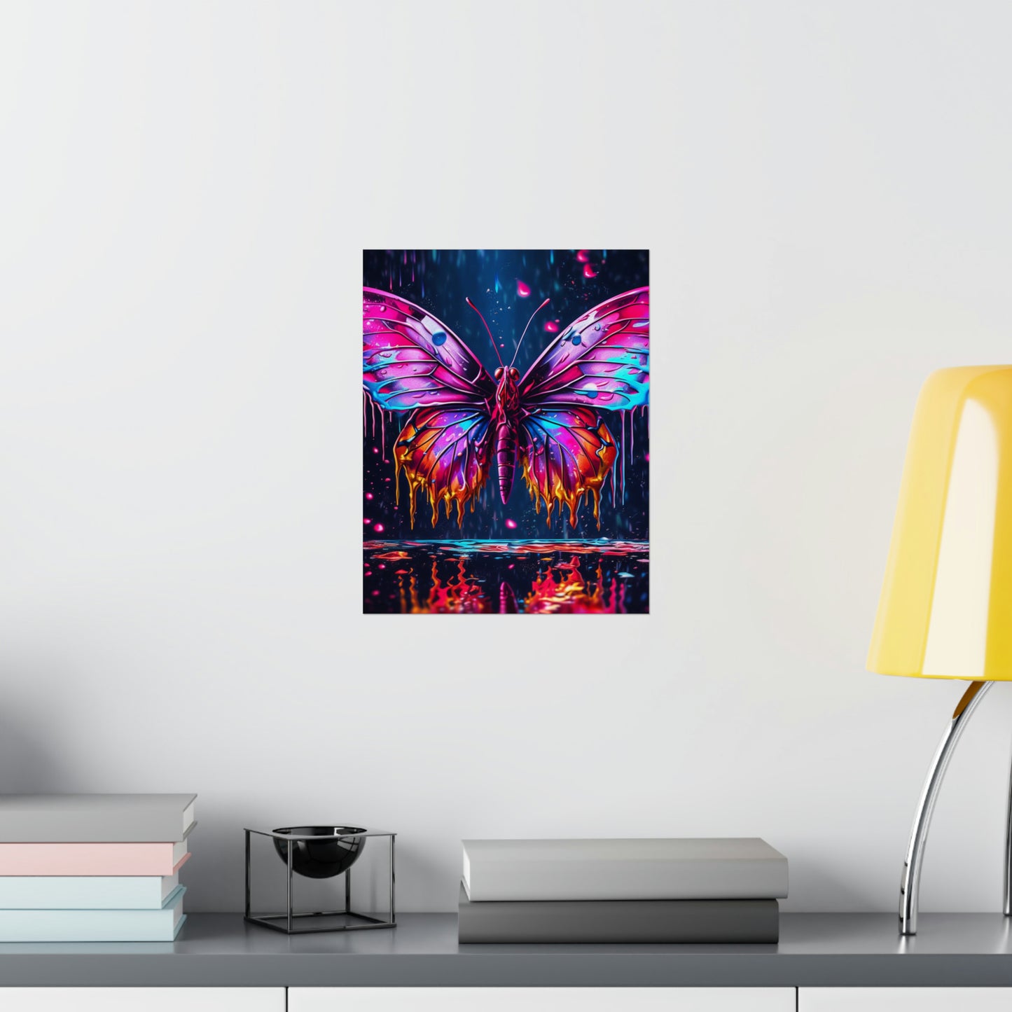 Premium Matte Vertical Posters Pink Butterfly Flair 2