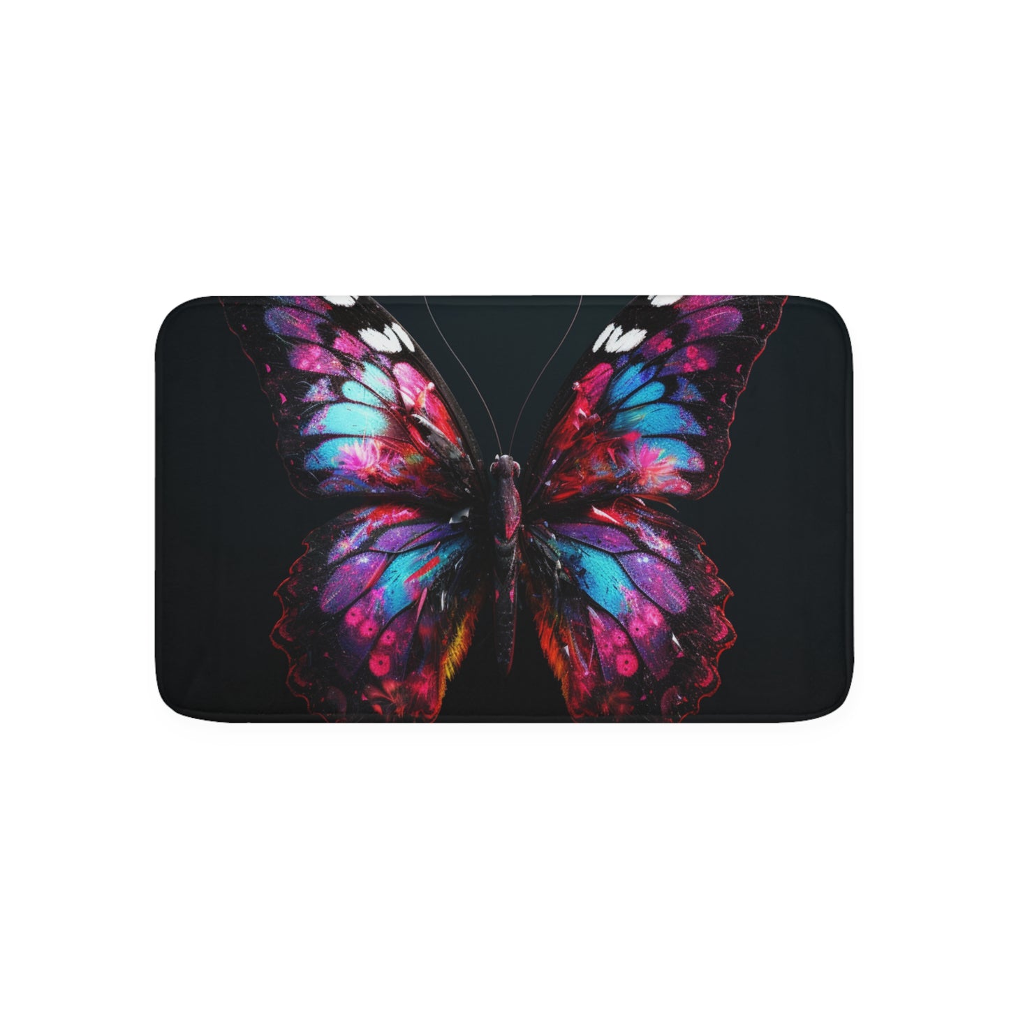 Memory Foam Bath Mat Hyper Butterfly Real