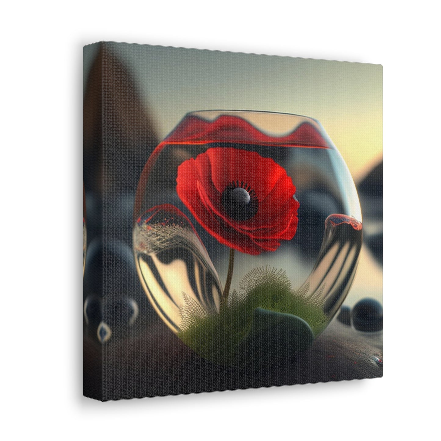 Canvas Gallery Wraps Red Anemone in a Vase 3