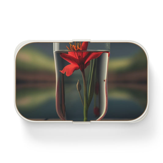 Bento Lunch Box Red Lily in a Glass vase 1