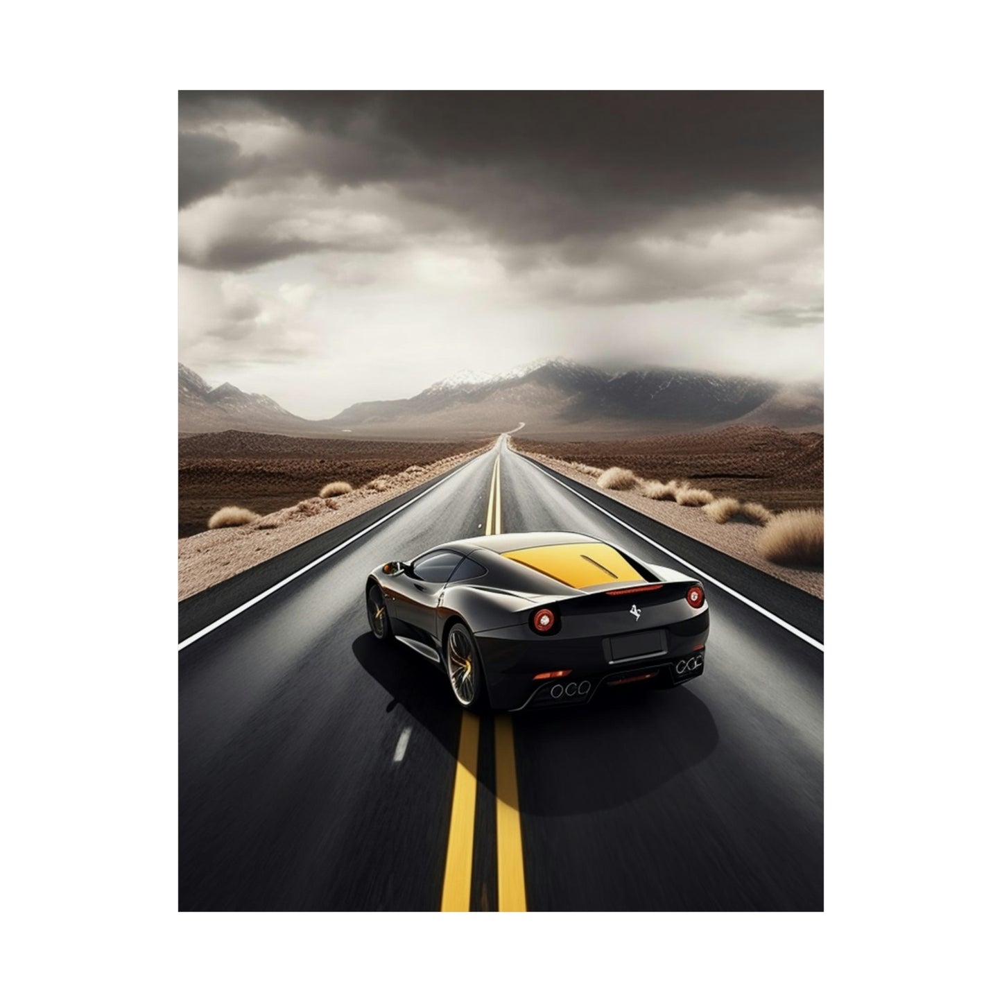 Premium Matte Vertical Posters Ferrari Road 4