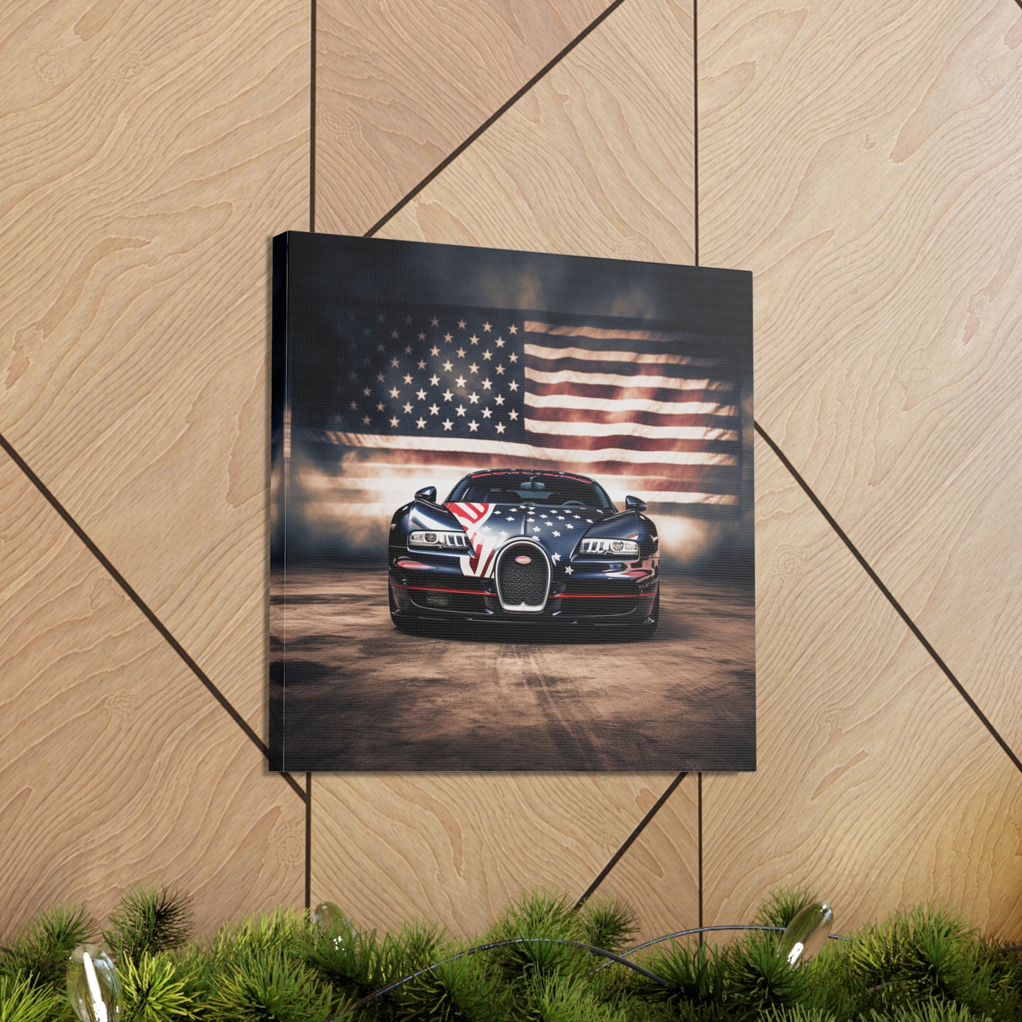 Canvas Gallery Wraps Bugatti American Flag 2