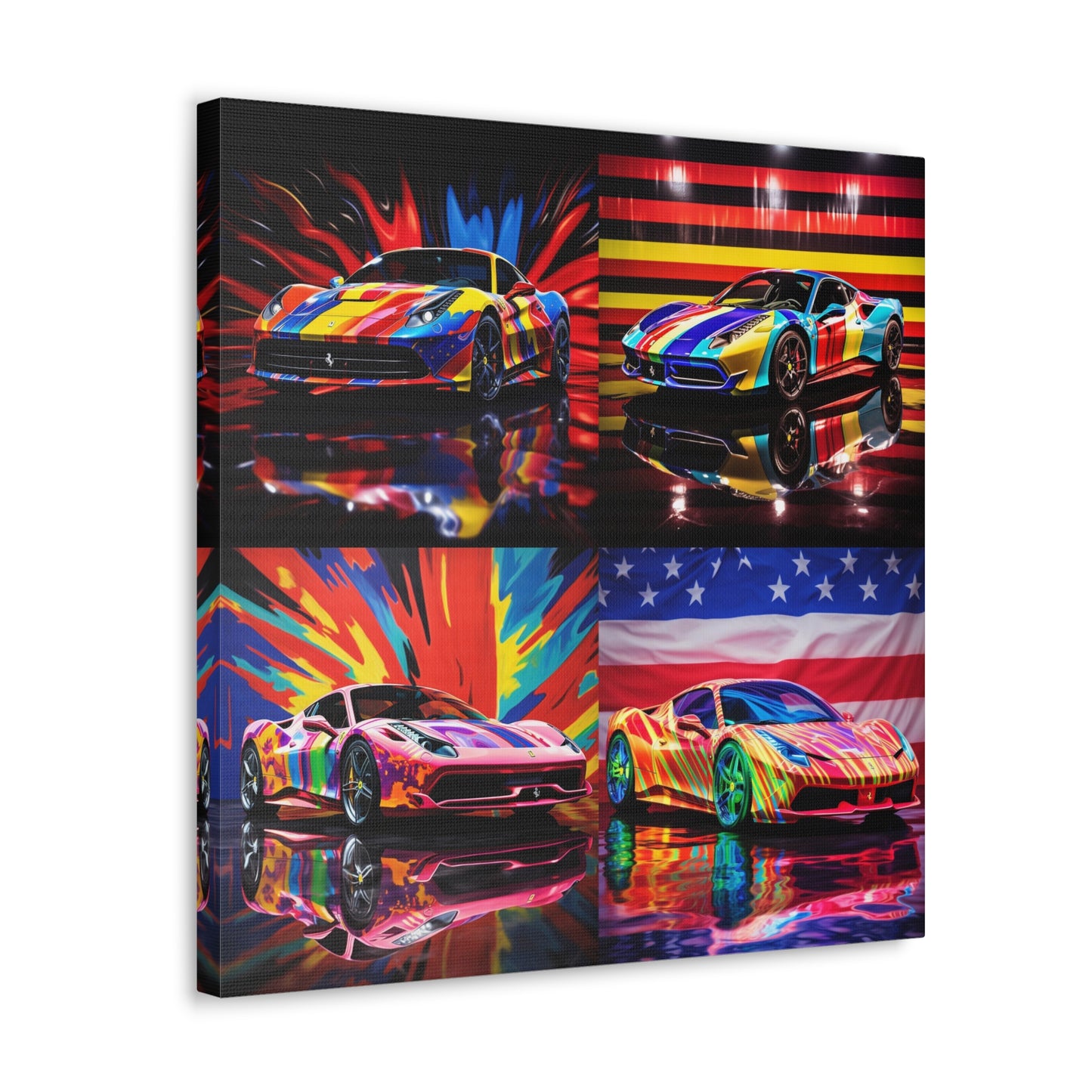 Canvas Gallery Wraps Hyper Colorfull Ferrari 5