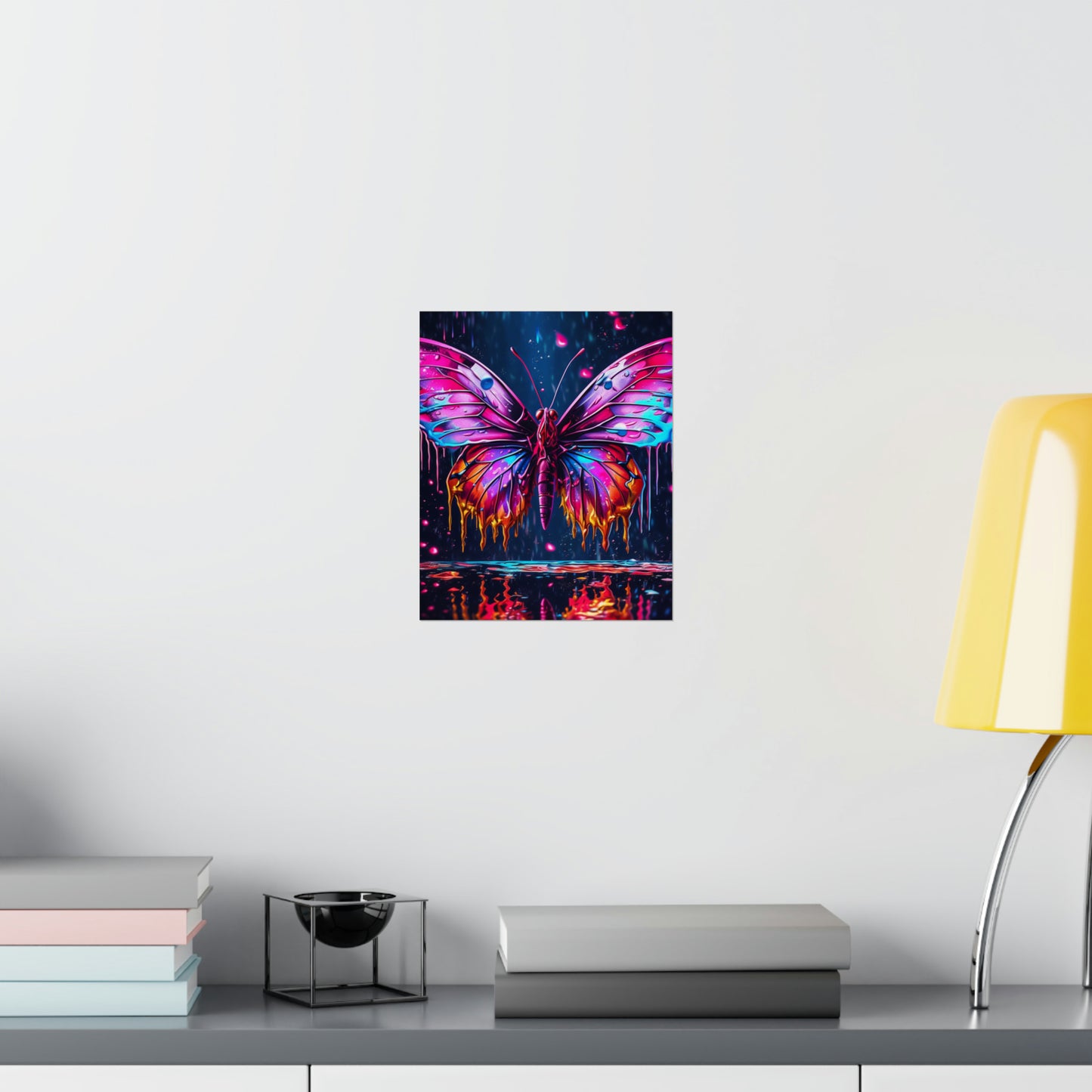 Premium Matte Vertical Posters Pink Butterfly Flair 2