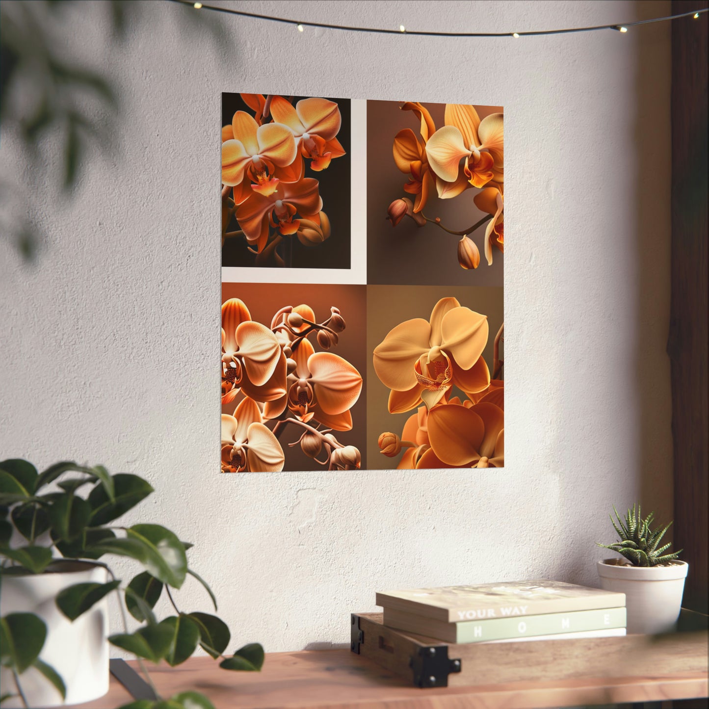 Premium Matte Vertical Posters orchid pedals 5