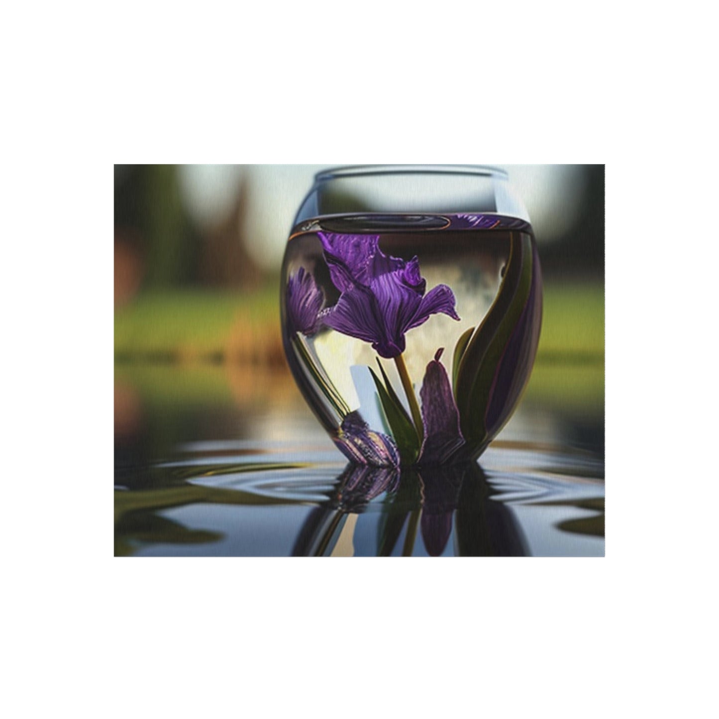 Outdoor Rug  Purple Iris in a vase 3