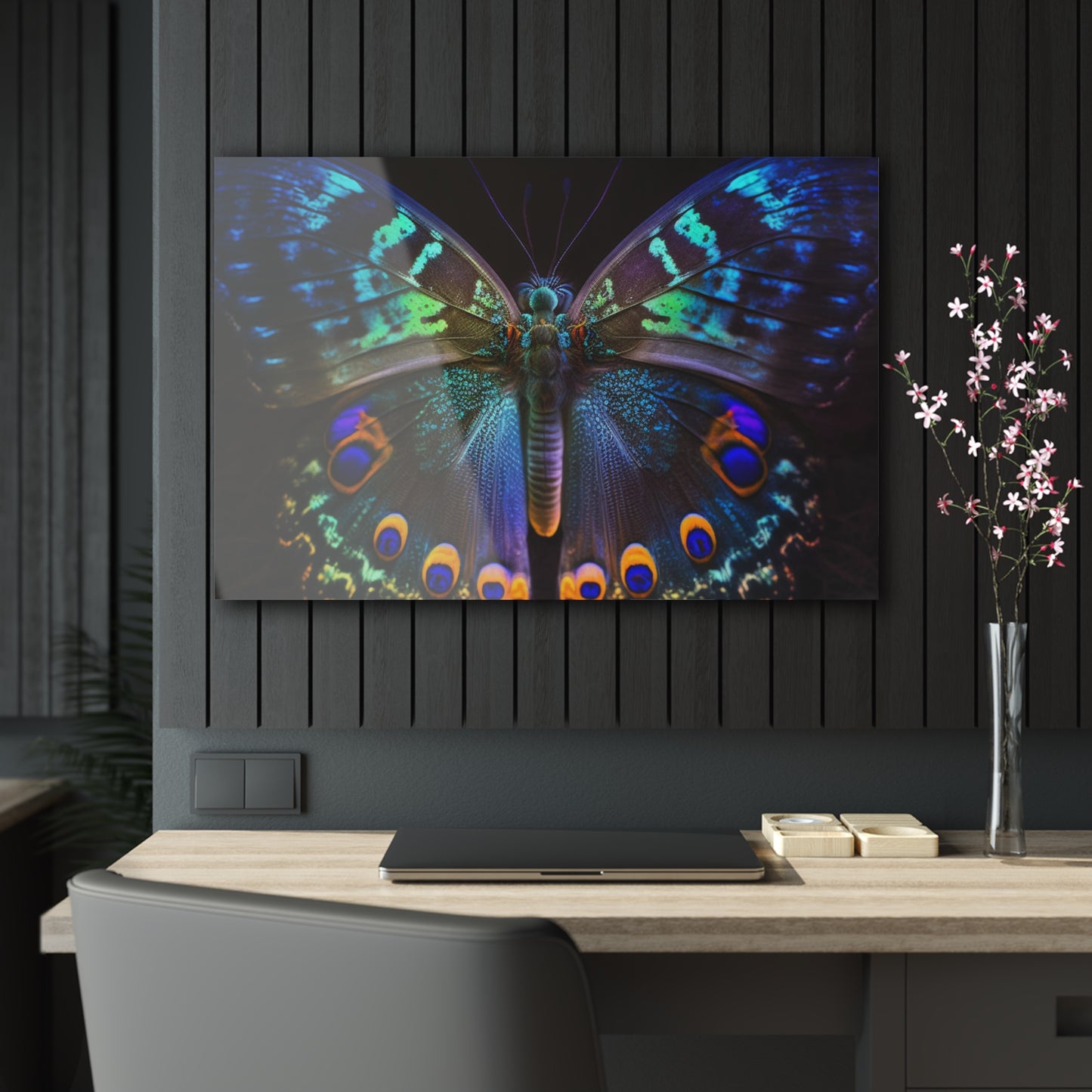 Acrylic Prints Neon Hue Butterfly 3