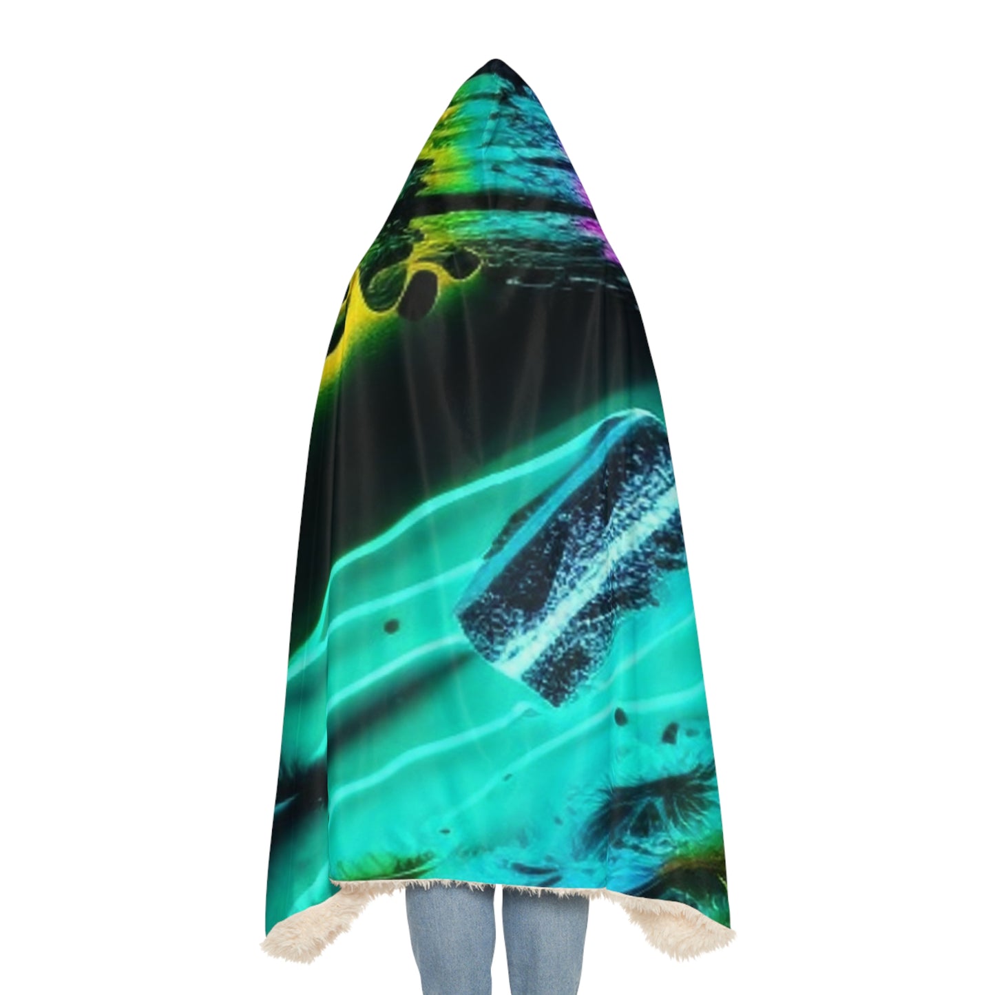 Snuggle Hooded Blanket Florescent Glow 2