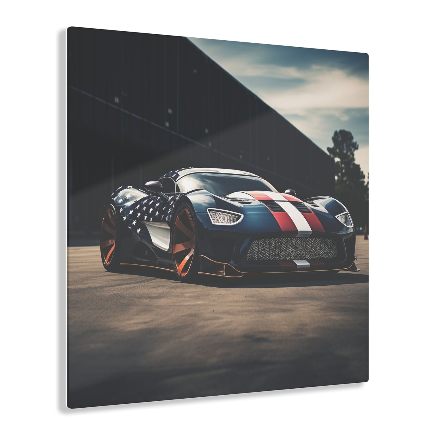 Acrylic Prints Bugatti Flag American 2