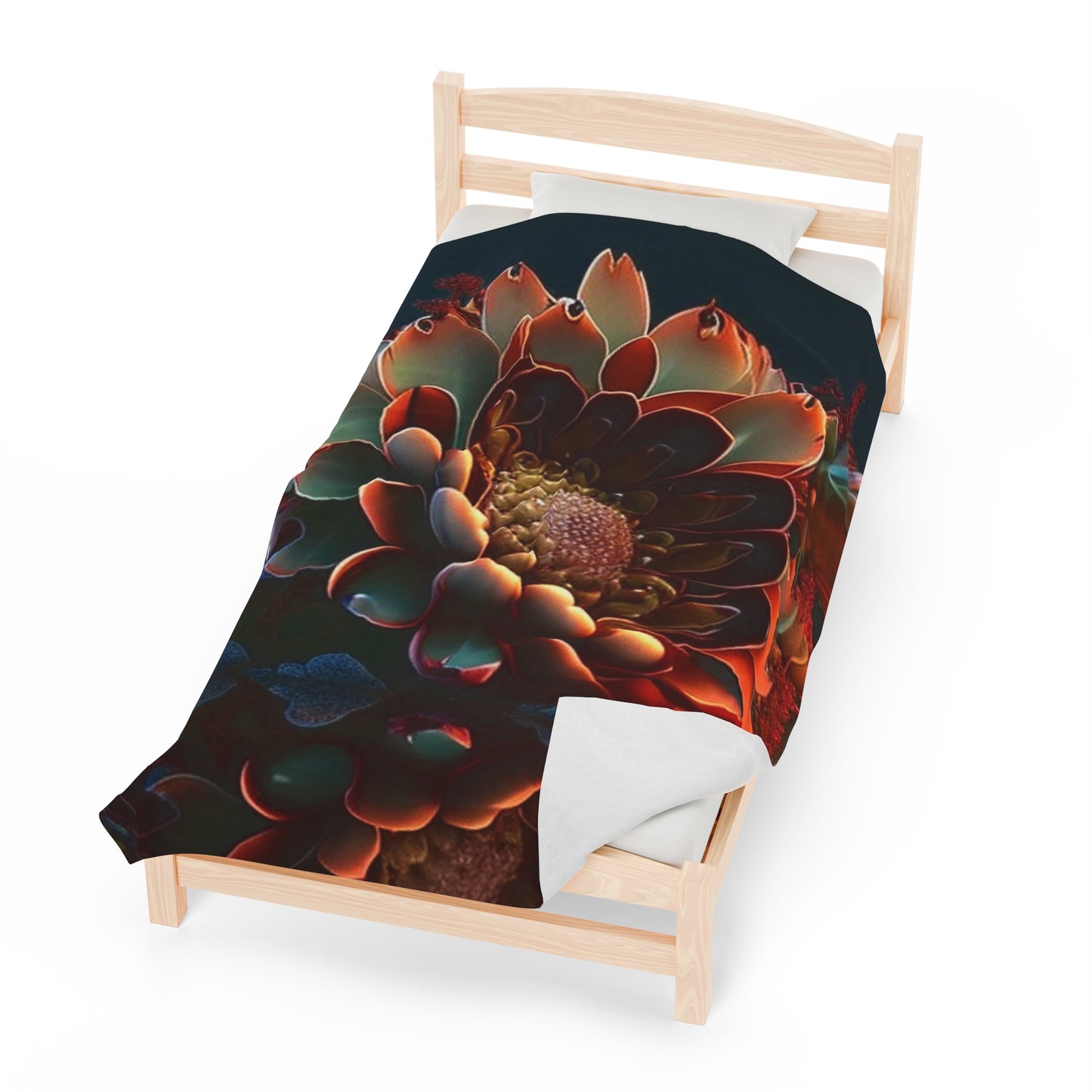 Velveteen Plush Blanket Flower Arangment 4