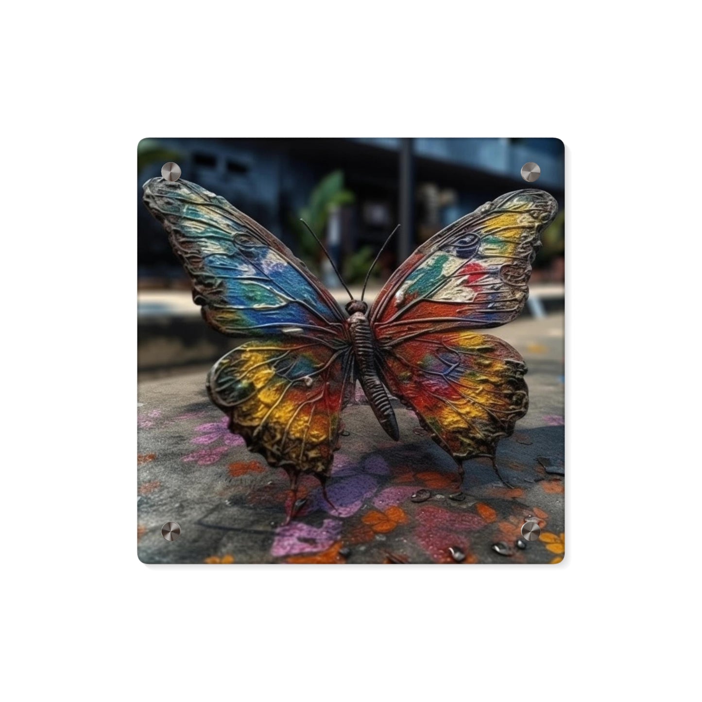 Acrylic Wall Art Panels Liquid Street Butterfly 3