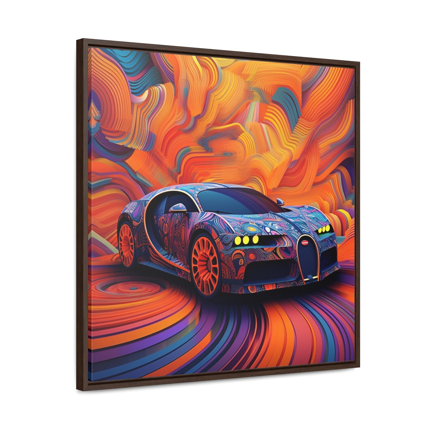 Gallery Canvas Wraps, Square Frame Bugatti Abstract Concept 4