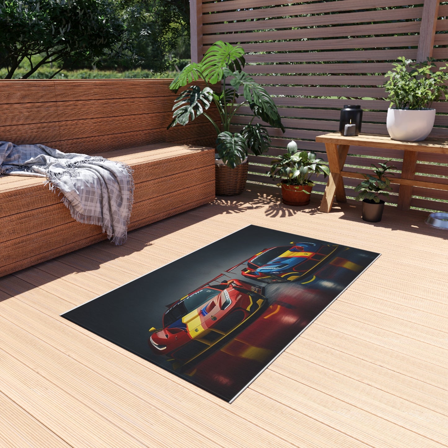 Outdoor Rug  Ferrari Red Blue 4