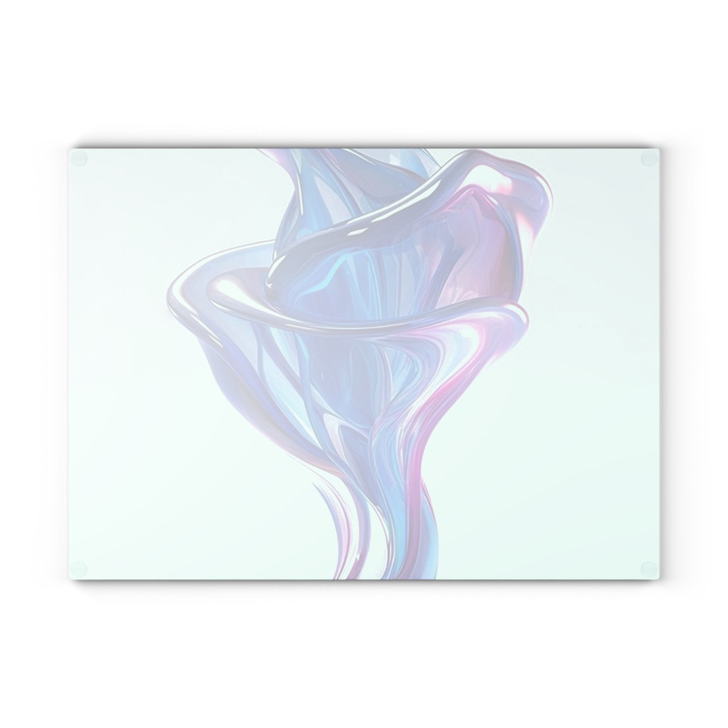 Glass Cutting Board Pink & Blue Tulip Rose 2