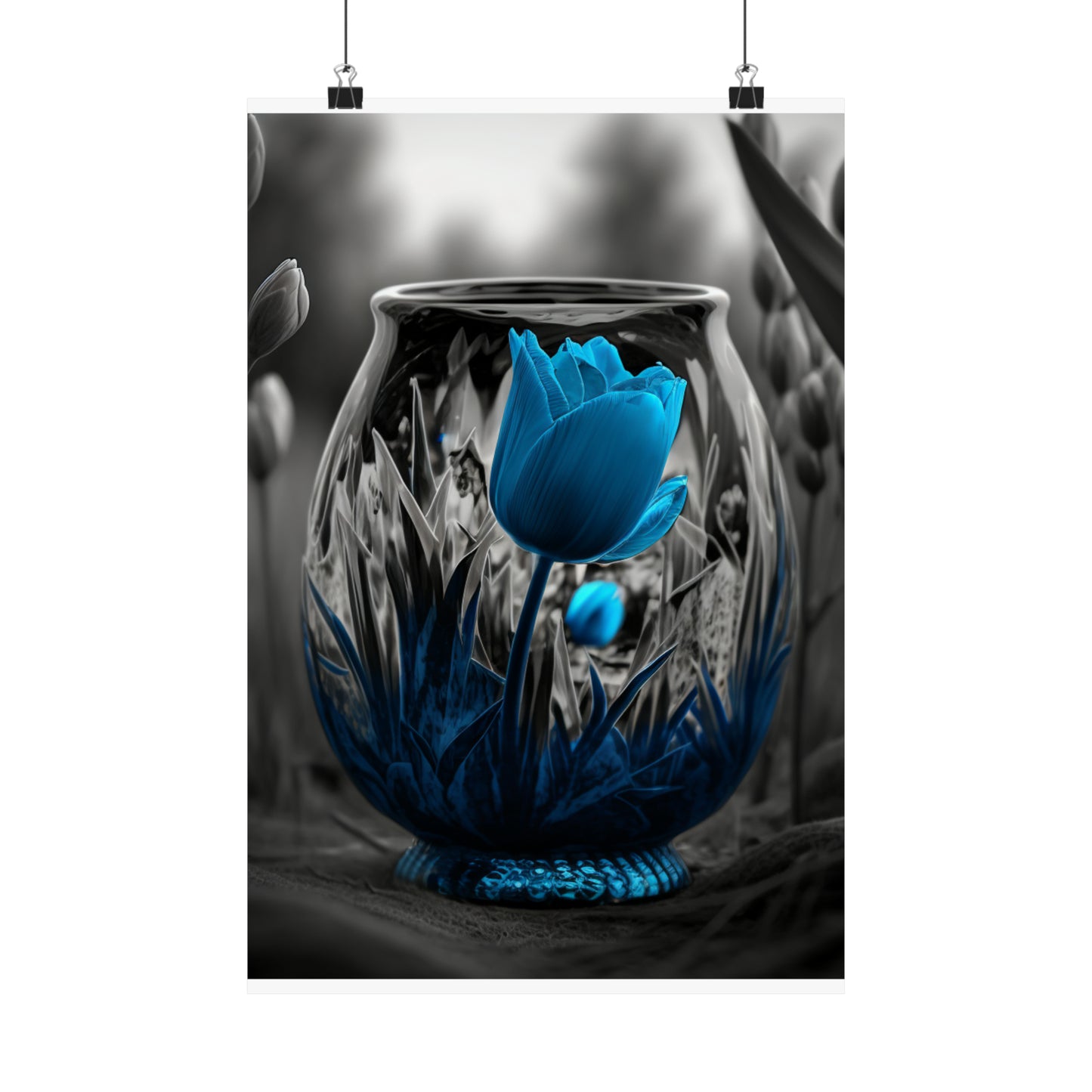 Premium Matte Vertical Posters Tulip Blue 6