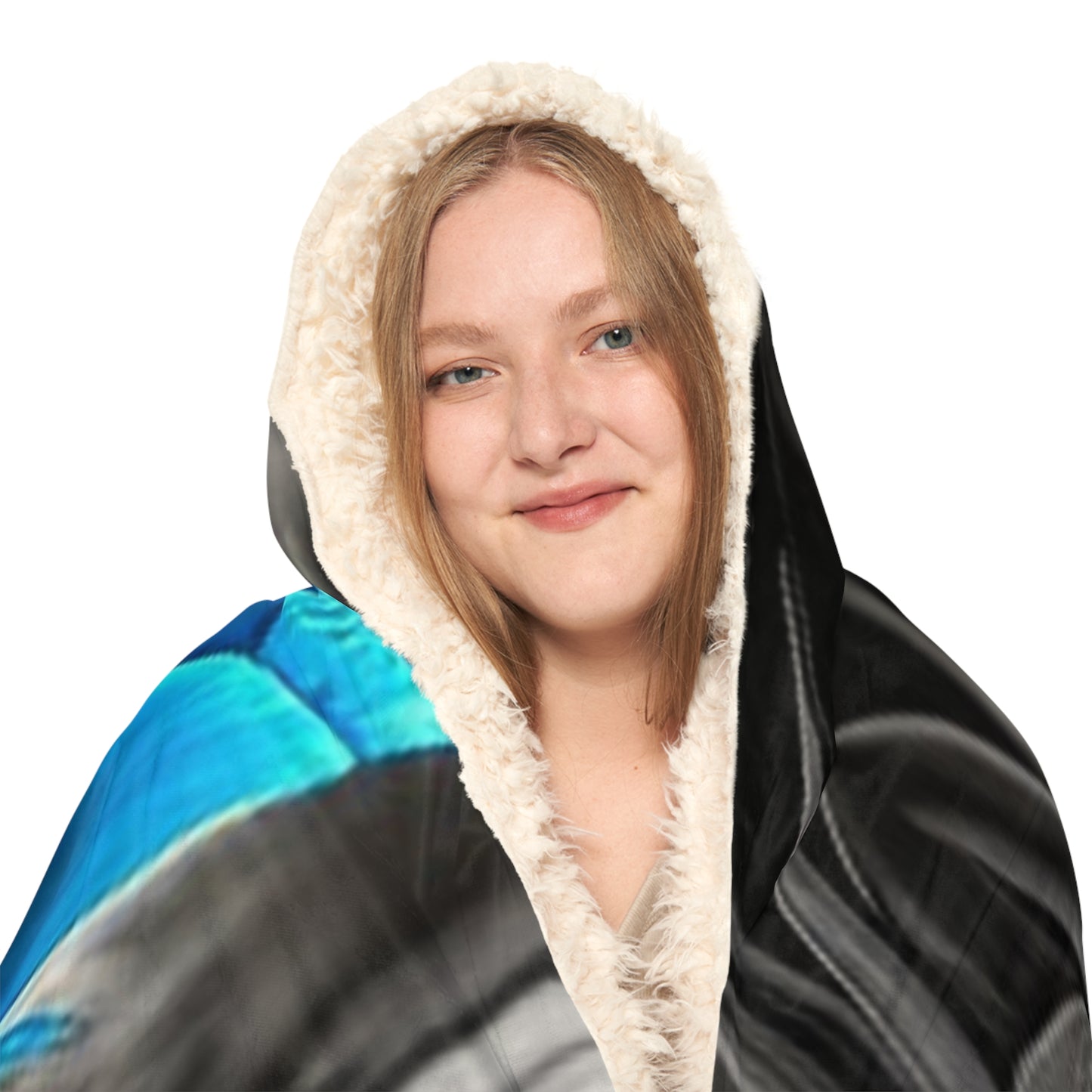 Snuggle Hooded Blanket Tulip Blue 3