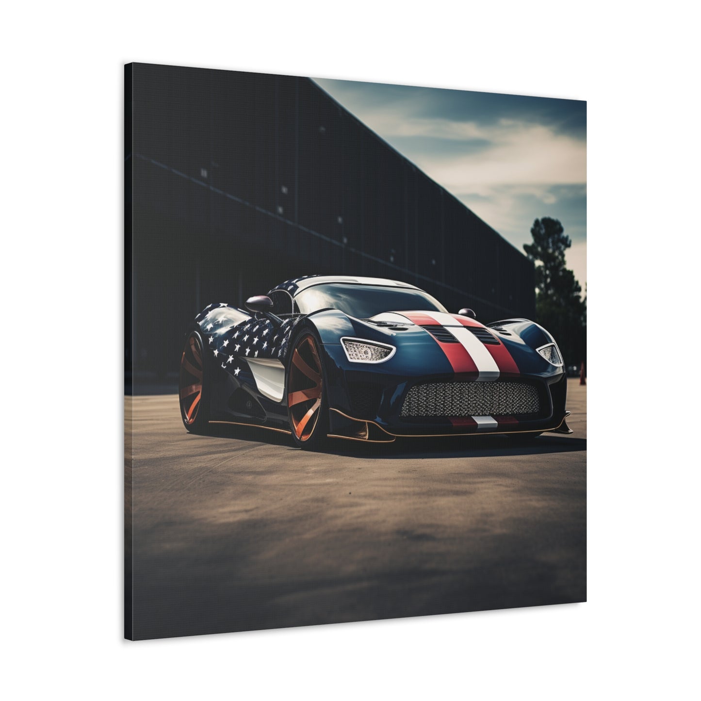 Canvas Gallery Wraps Bugatti Flag American 2