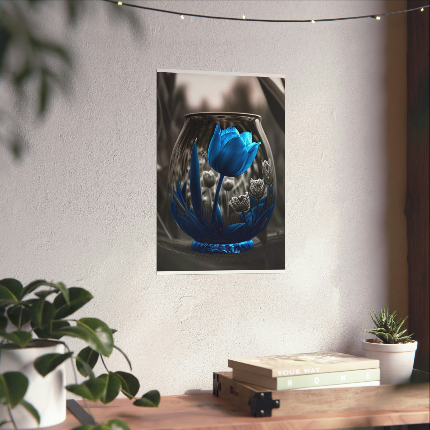 Premium Matte Vertical Posters Tulip Blue 4