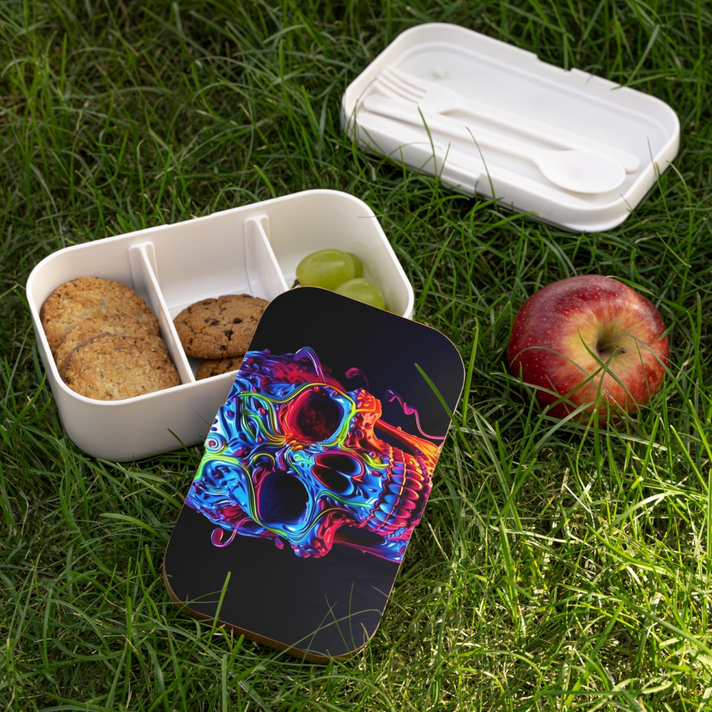 Bento Lunch Box Macro Skull Color 3