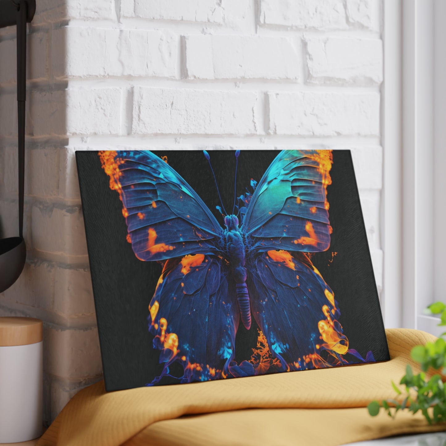 Glass Cutting Board Thermal Butterfly 3