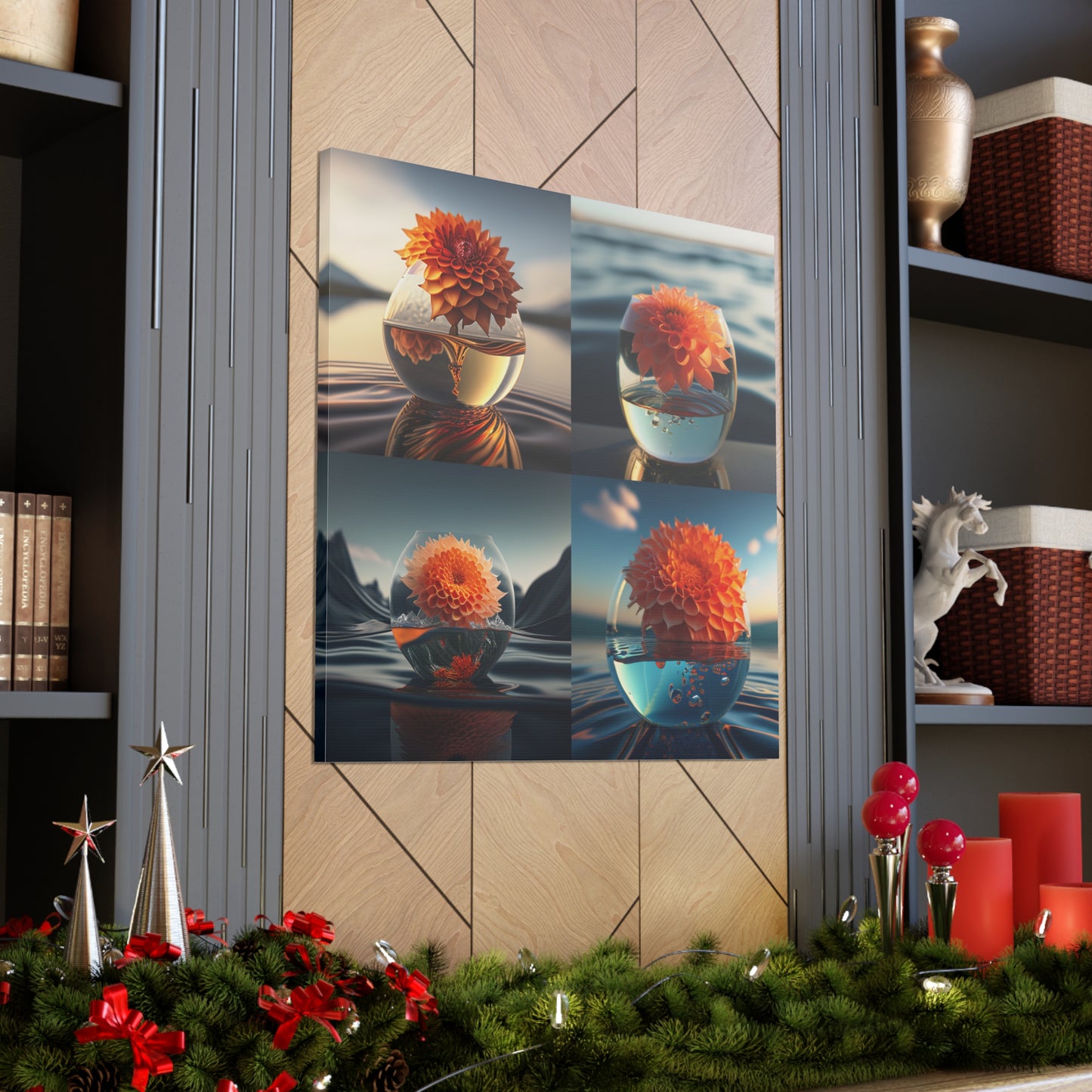 Canvas Gallery Wraps Dahlia Orange 5